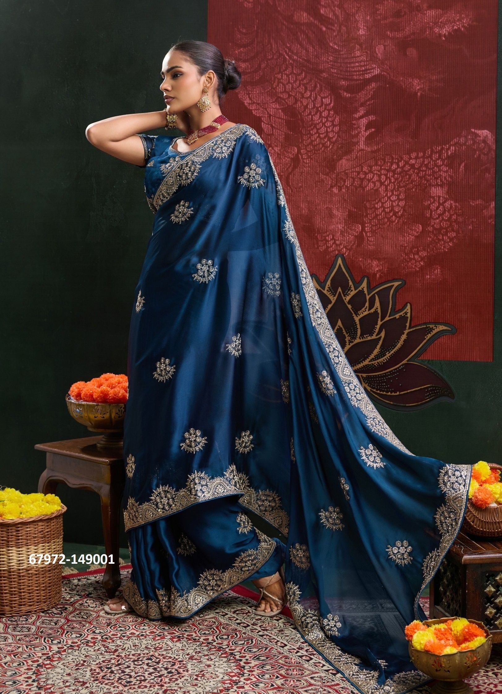 SAJJAN - Catalog # 67972 (Set of 4 Sarees) SAJJAN - Catalog # 67972 (Set of 4 Sarees)