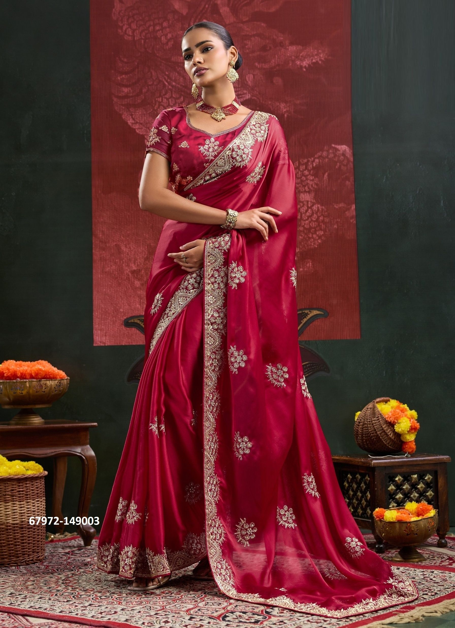 SAJJAN - Catalog # 67972 (Set of 4 Sarees) SAJJAN - Catalog # 67972 (Set of 4 Sarees)