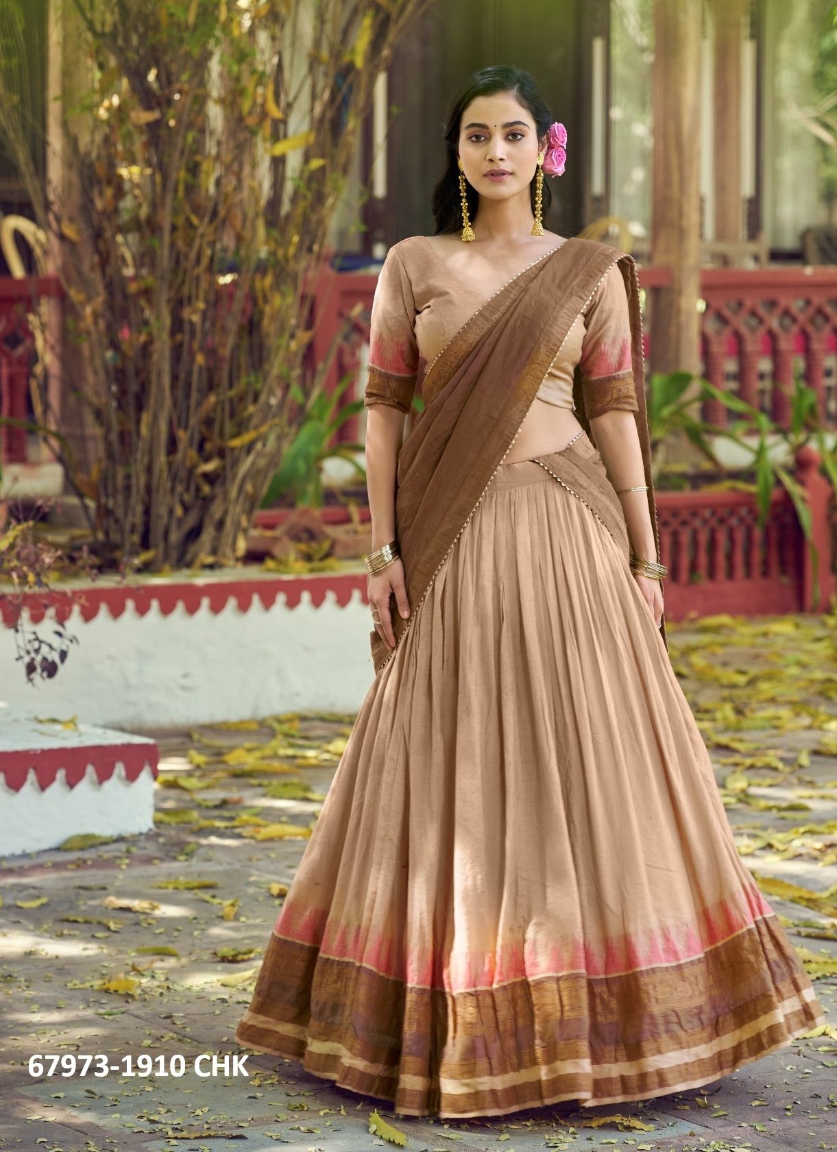 HITACHI - Catalog # 67973 (Set of 4 Semi-Stitched Lehengas) HITACHI - Catalog # 67973 (Set of 4 Semi-Stitched Lehengas)