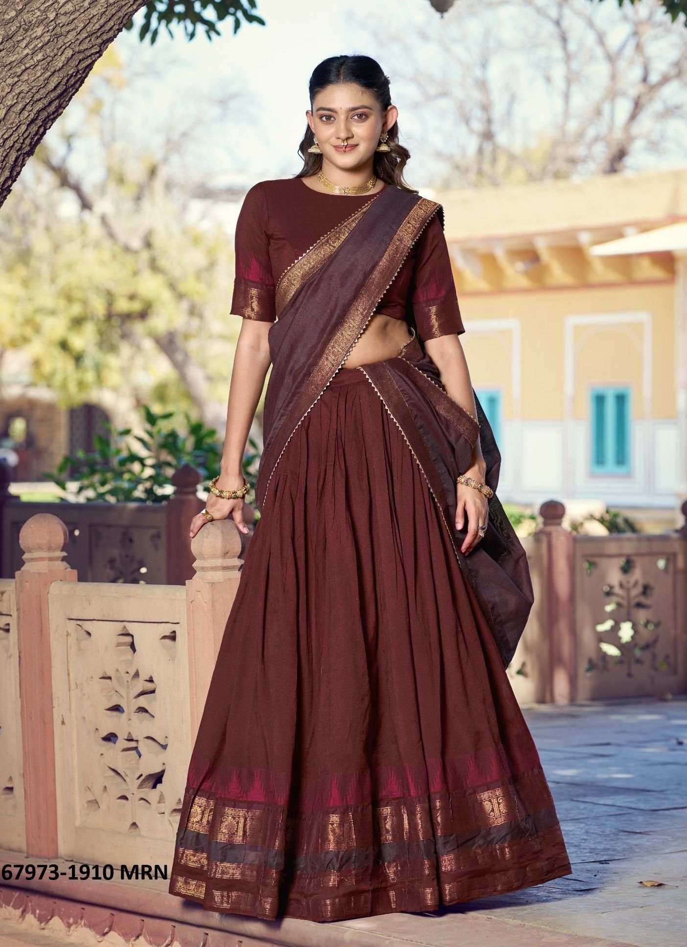 HITACHI - Catalog # 67973 (Set of 4 Semi-Stitched Lehengas) HITACHI - Catalog # 67973 (Set of 4 Semi-Stitched Lehengas)