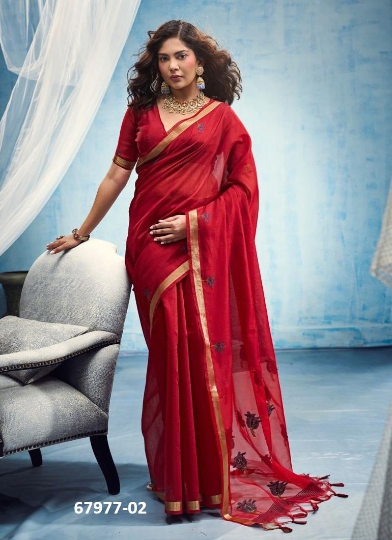 HANDWORK & HAND WOVEN - Catalog # 67977 (Set of 6 Sarees) HANDWORK & HAND WOVEN - Catalog # 67977 (Set of 6 Sarees)