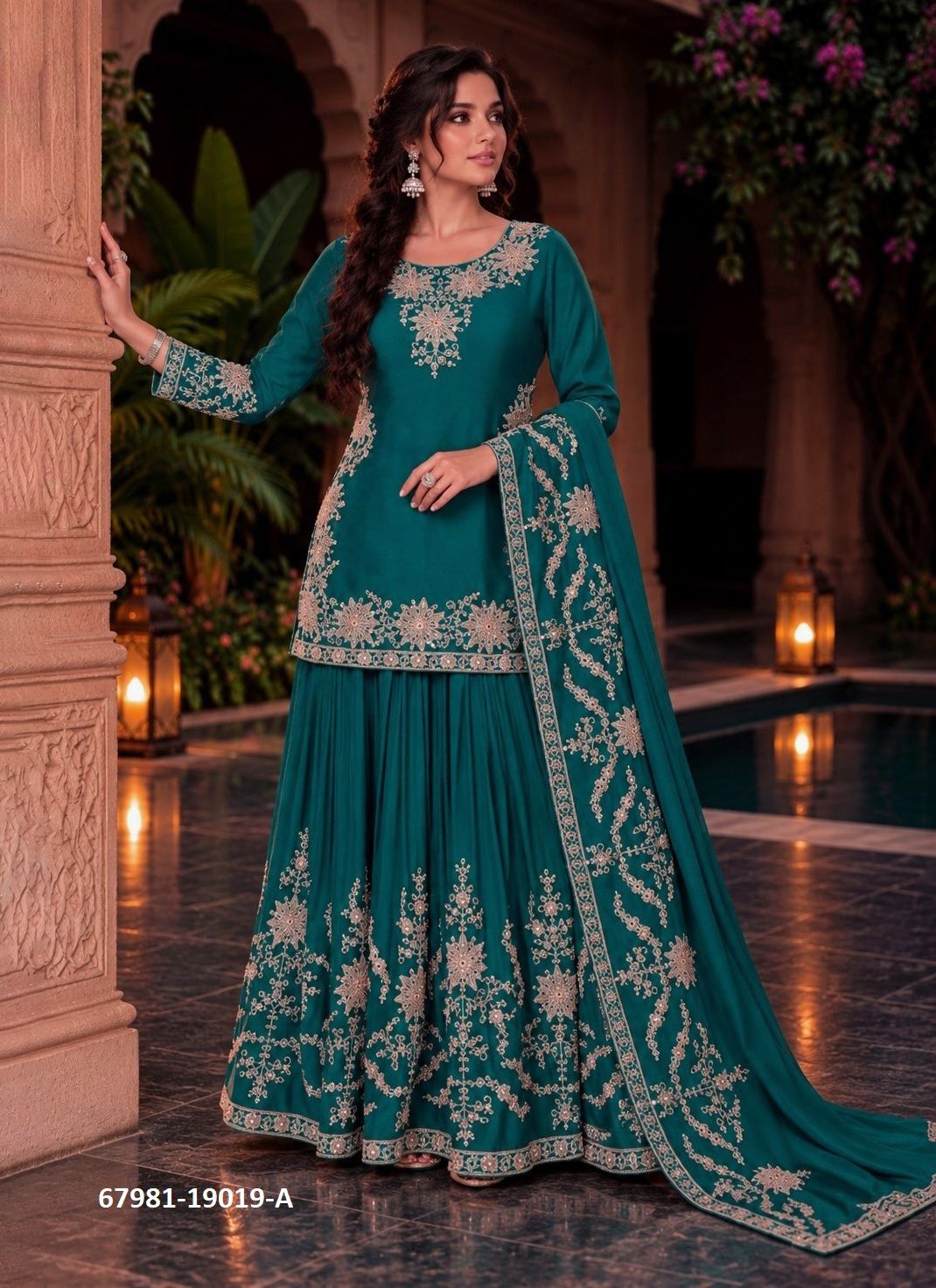 GARBA - Catalog # 67981 (Set of 3 Readymade Salwar Suits) GARBA - Catalog # 67981 (Set of 3 Readymade Salwar Suits)