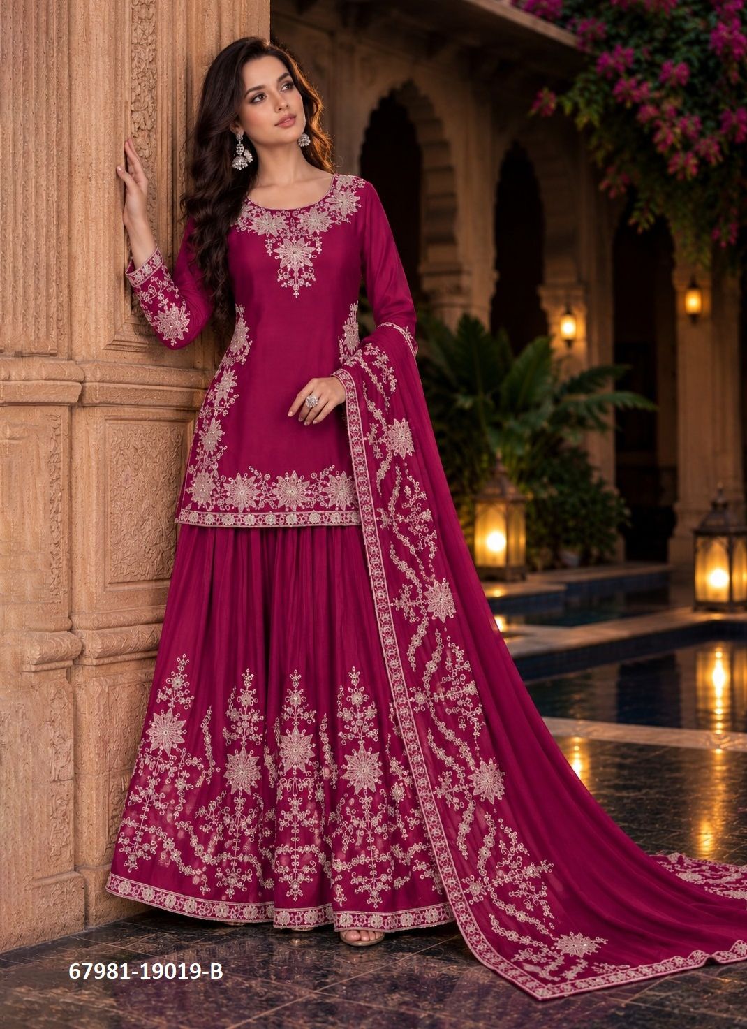 GARBA - Catalog # 67981 (Set of 3 Readymade Salwar Suits) GARBA - Catalog # 67981 (Set of 3 Readymade Salwar Suits)