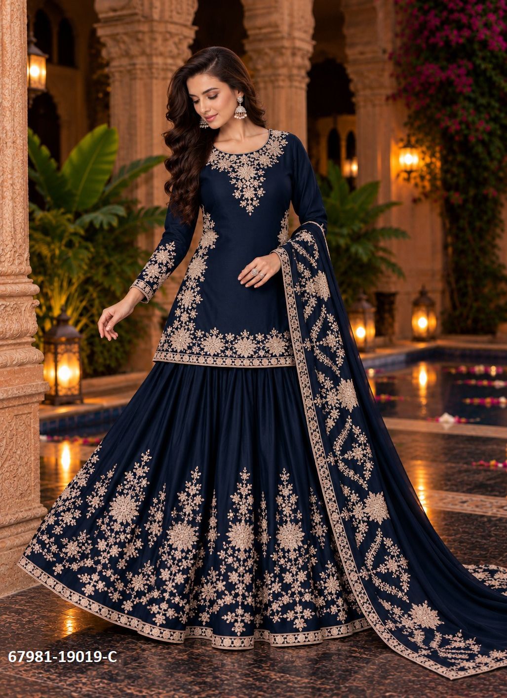 GARBA - Catalog # 67981 (Set of 3 Readymade Salwar Suits) GARBA - Catalog # 67981 (Set of 3 Readymade Salwar Suits)