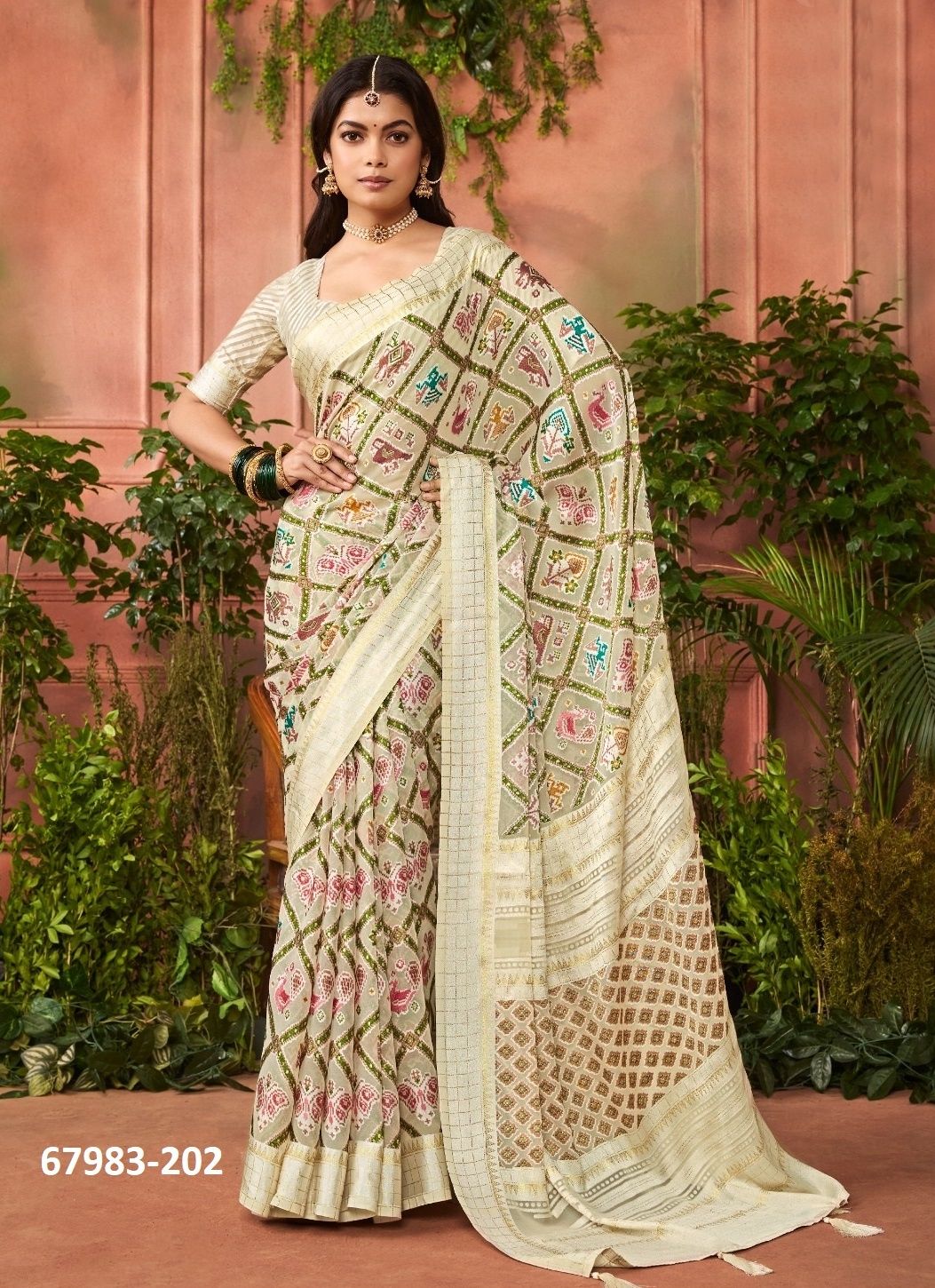 BRASSO PATOLA - Catalog # 67983 (Set of 8 Sarees) BRASSO PATOLA - Catalog # 67983 (Set of 8 Sarees)