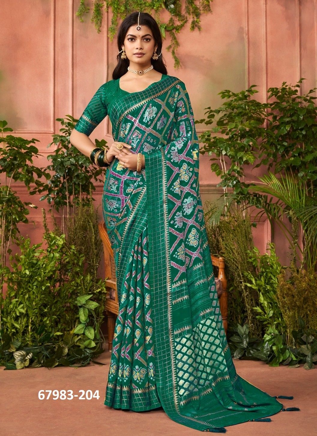 BRASSO PATOLA - Catalog # 67983 (Set of 8 Sarees) BRASSO PATOLA - Catalog # 67983 (Set of 8 Sarees)