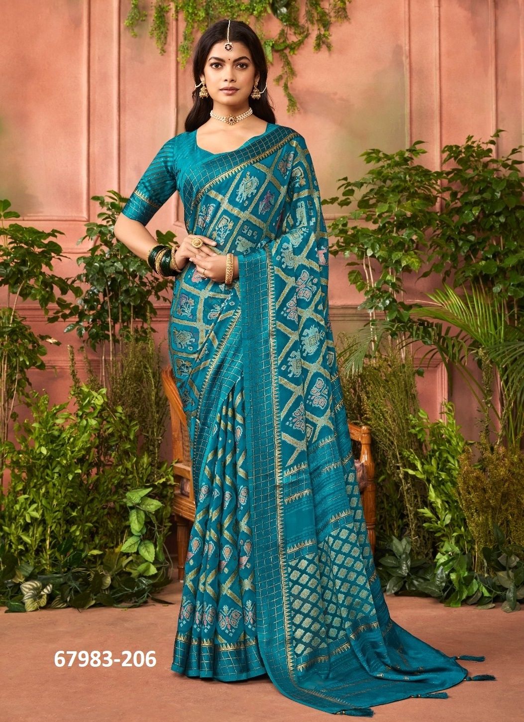 BRASSO PATOLA - Catalog # 67983 (Set of 8 Sarees) BRASSO PATOLA - Catalog # 67983 (Set of 8 Sarees)