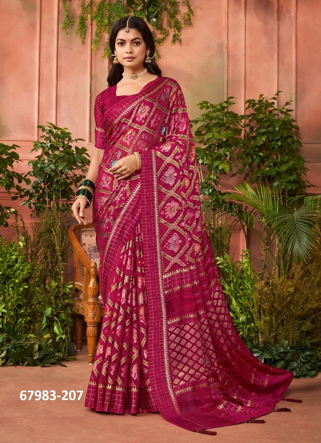 BRASSO PATOLA - Catalog # 67983 (Set of 8 Sarees) BRASSO PATOLA - Catalog # 67983 (Set of 8 Sarees)