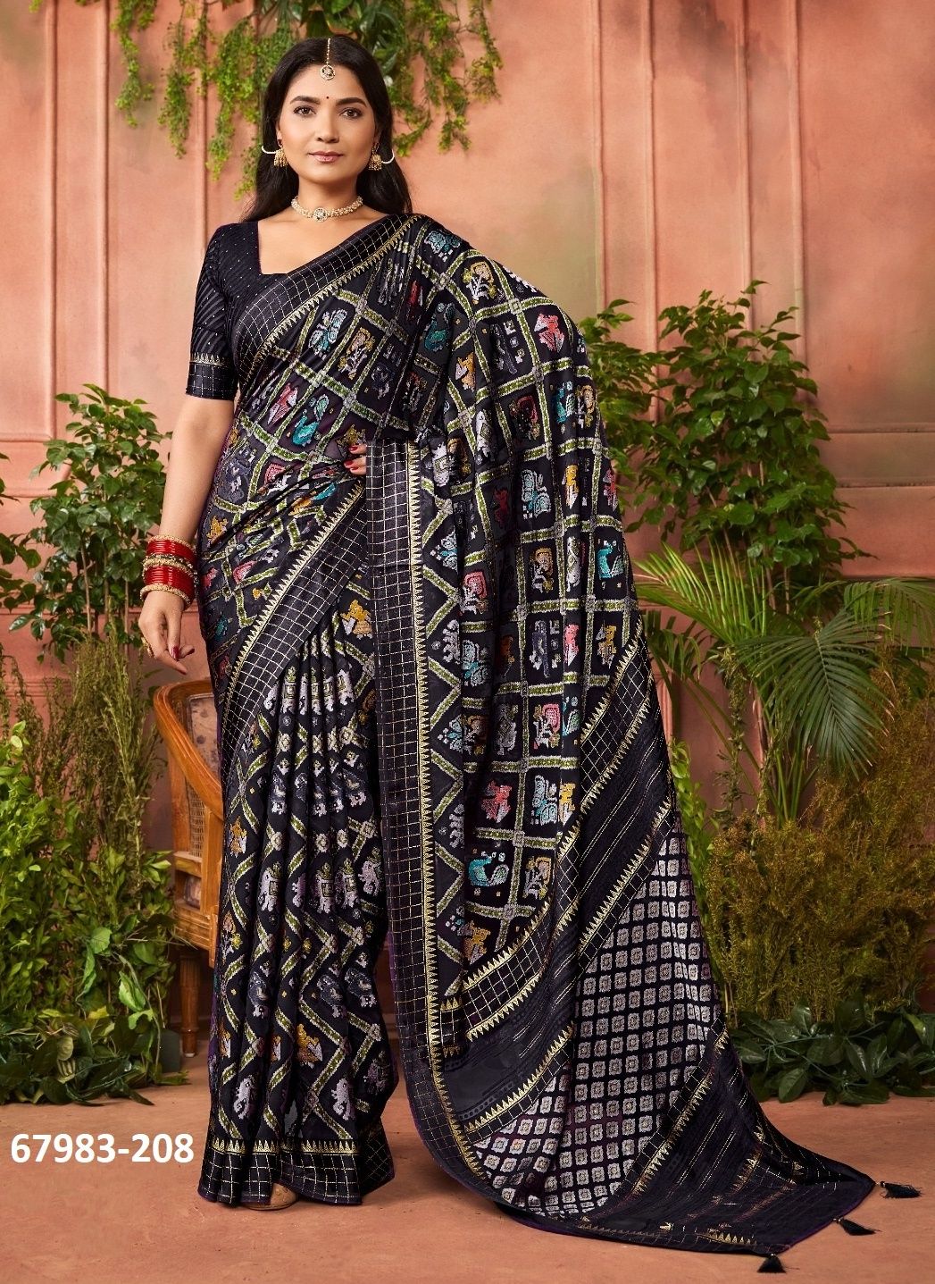 BRASSO PATOLA - Catalog # 67983 (Set of 8 Sarees) BRASSO PATOLA - Catalog # 67983 (Set of 8 Sarees)