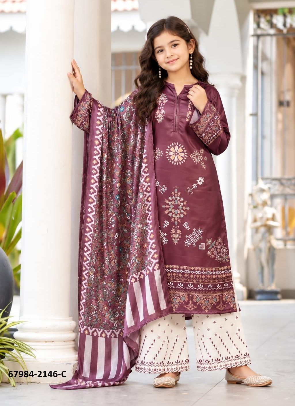 KIDS - 2146 - Catalog # 67984 (Set of 24 SIZE-SETS [Readymade Salwar Suits])