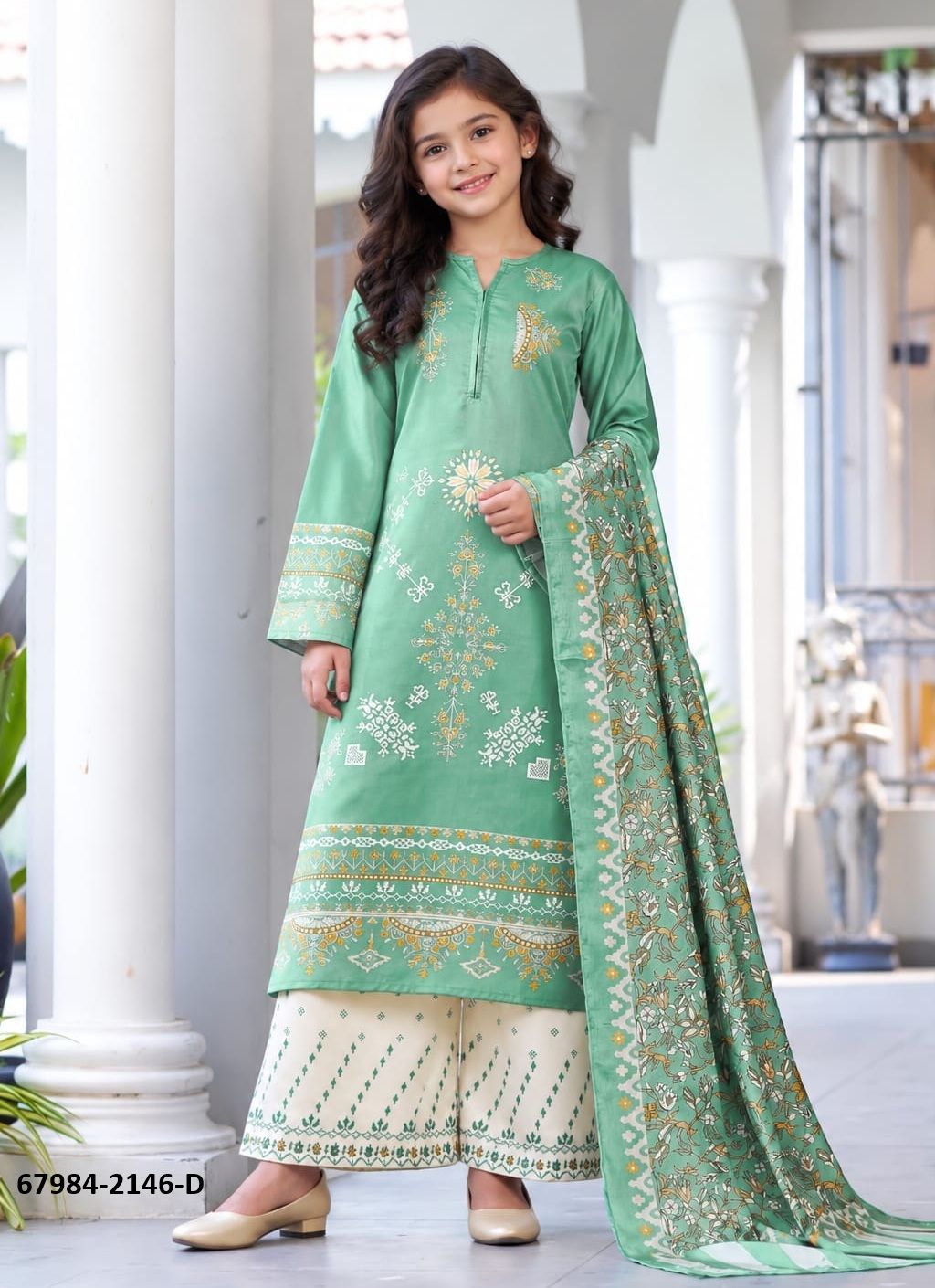 KIDS - 2146 - Catalog # 67984 (Set of 24 SIZE-SETS [Readymade Salwar Suits])