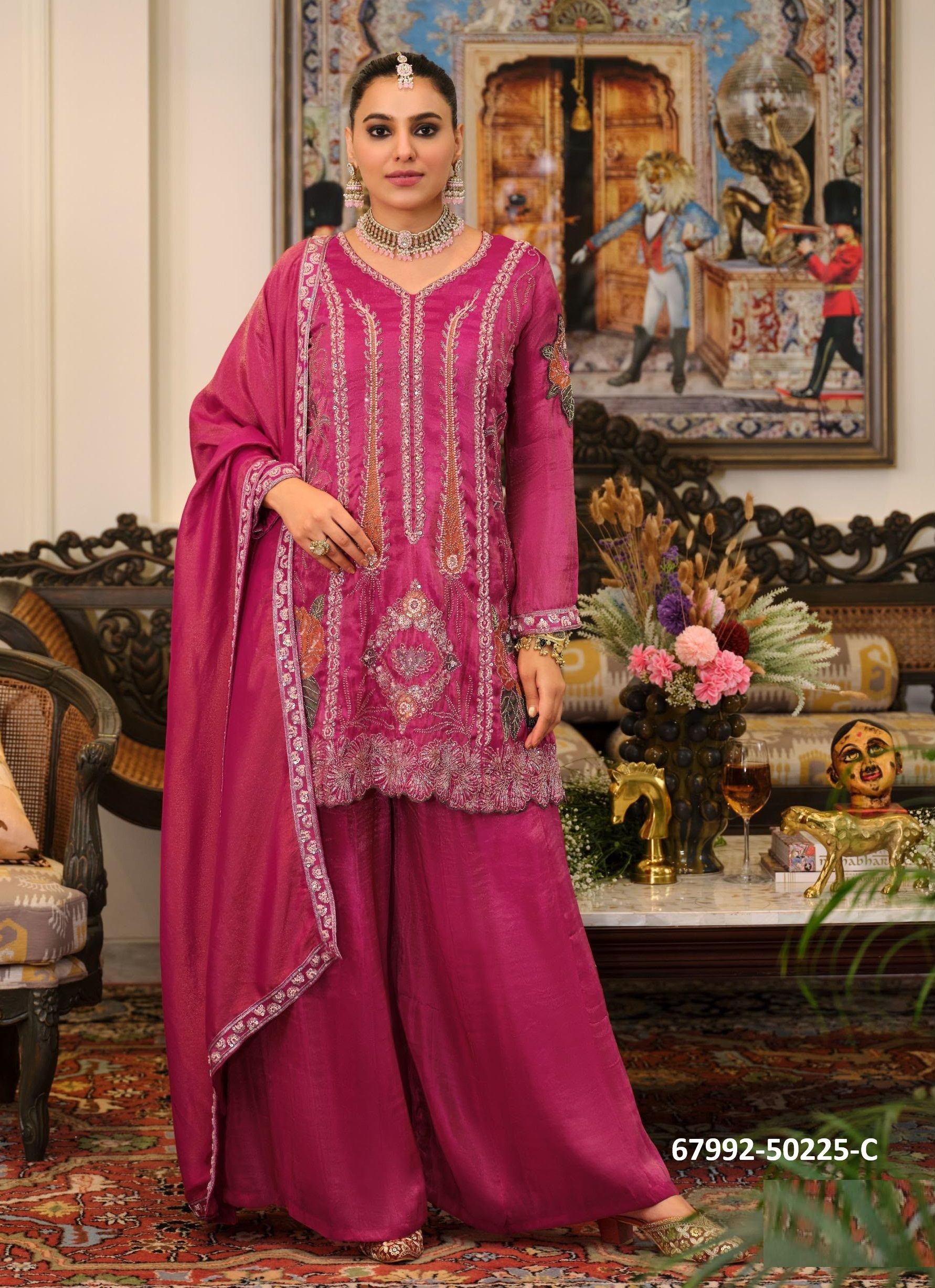 SYMPHONY - Catalog # 67992 (Set of 4 SIZE-SETS [Readymade Salwar Suits])