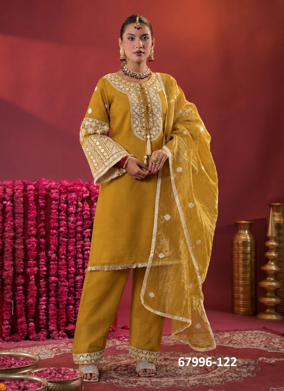 RANG ROSHAN - Catalog # 67996 (Set of 4 SIZE-SETS [Readymade Salwar Suits])