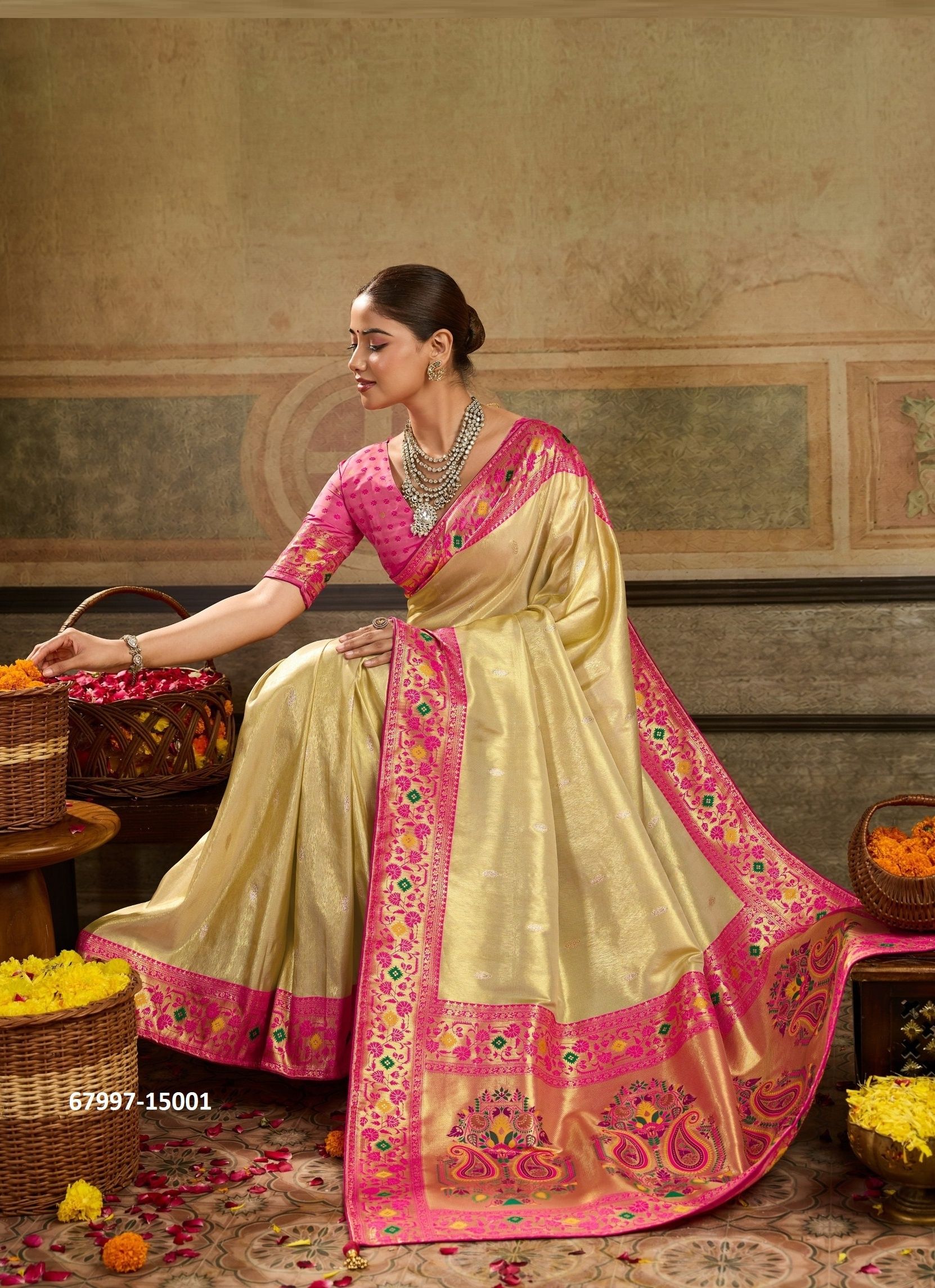 PAITHANI QUEEN - Catalog # 67997 (Set of 5 Sarees) PAITHANI QUEEN - Catalog # 67997 (Set of 5 Sarees)