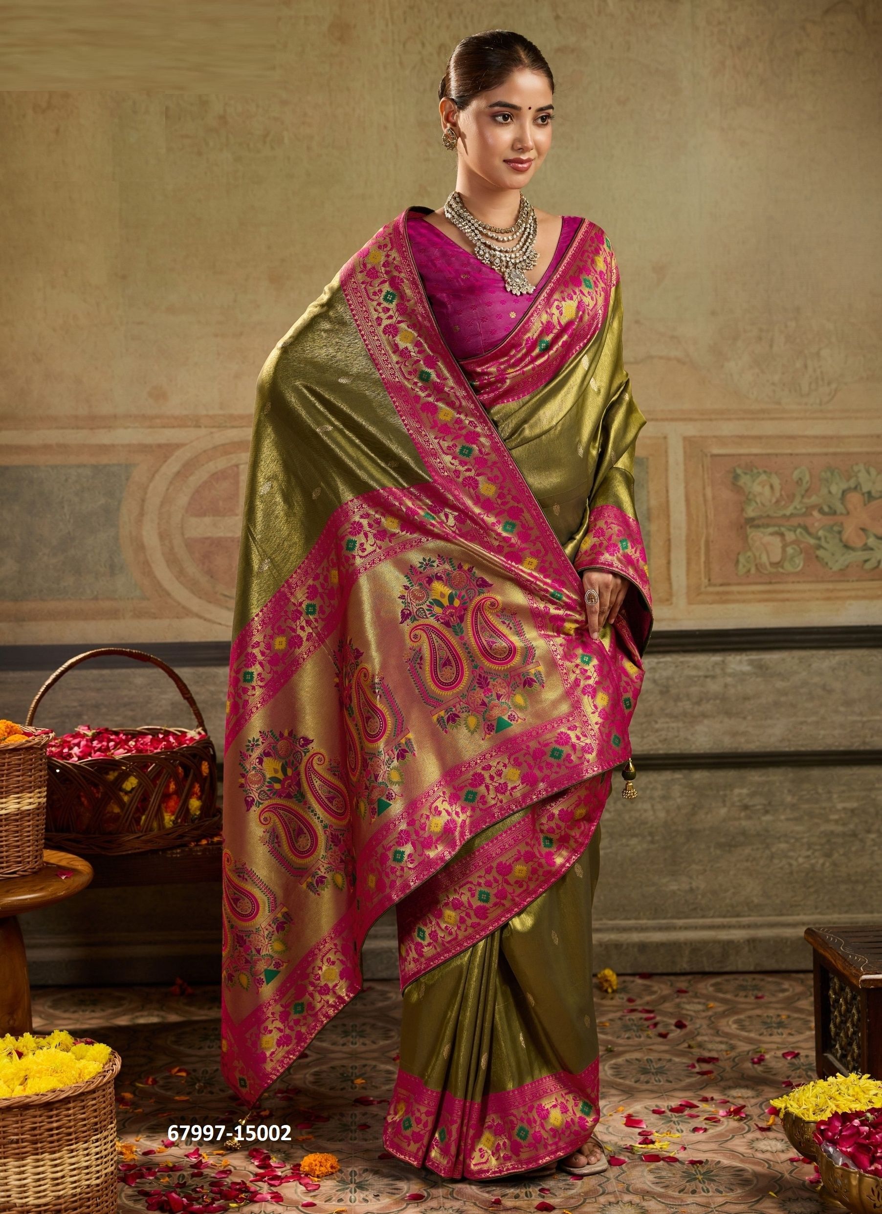 PAITHANI QUEEN - Catalog # 67997 (Set of 5 Sarees) PAITHANI QUEEN - Catalog # 67997 (Set of 5 Sarees)