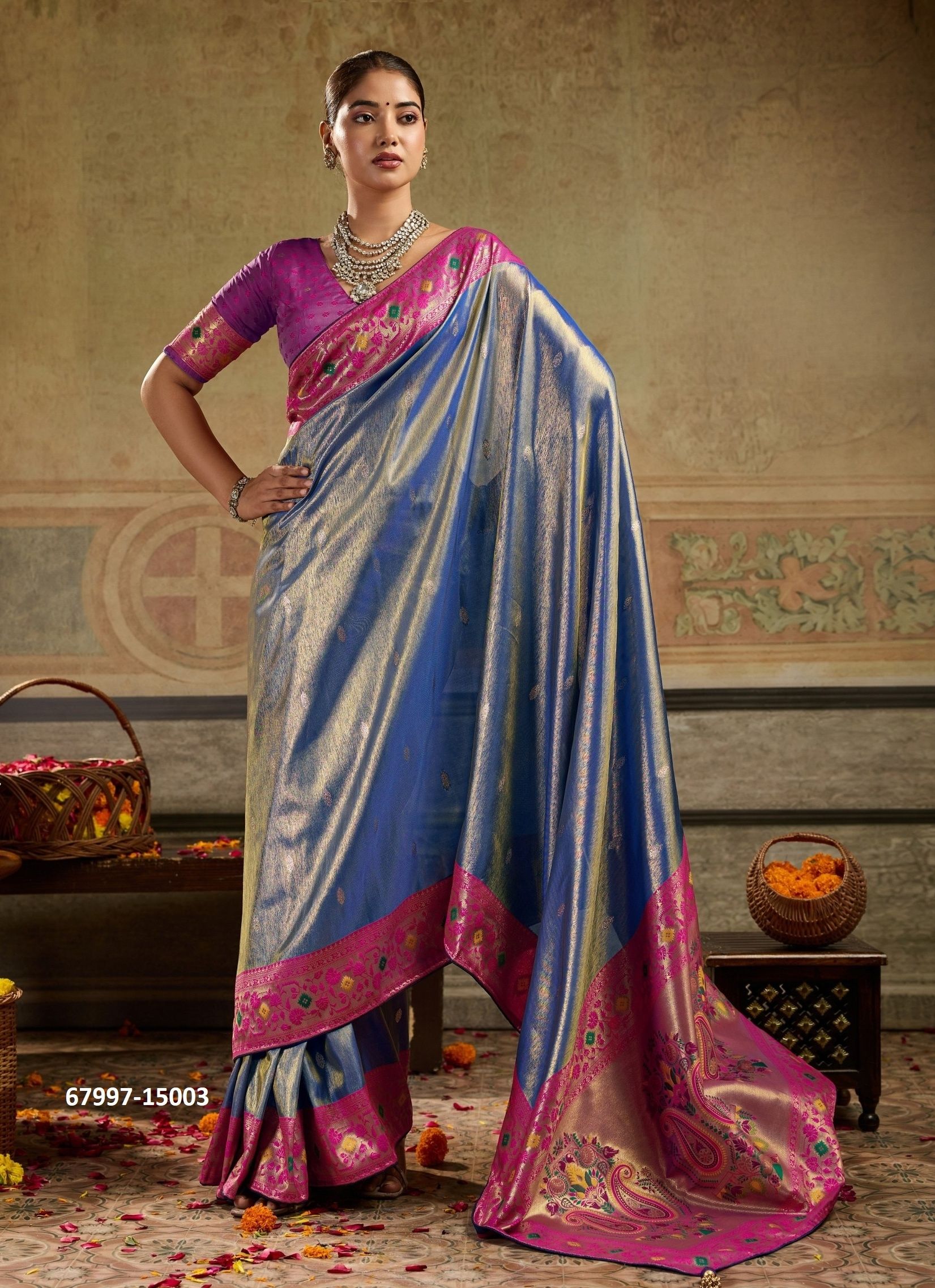 PAITHANI QUEEN - Catalog # 67997 (Set of 5 Sarees) PAITHANI QUEEN - Catalog # 67997 (Set of 5 Sarees)