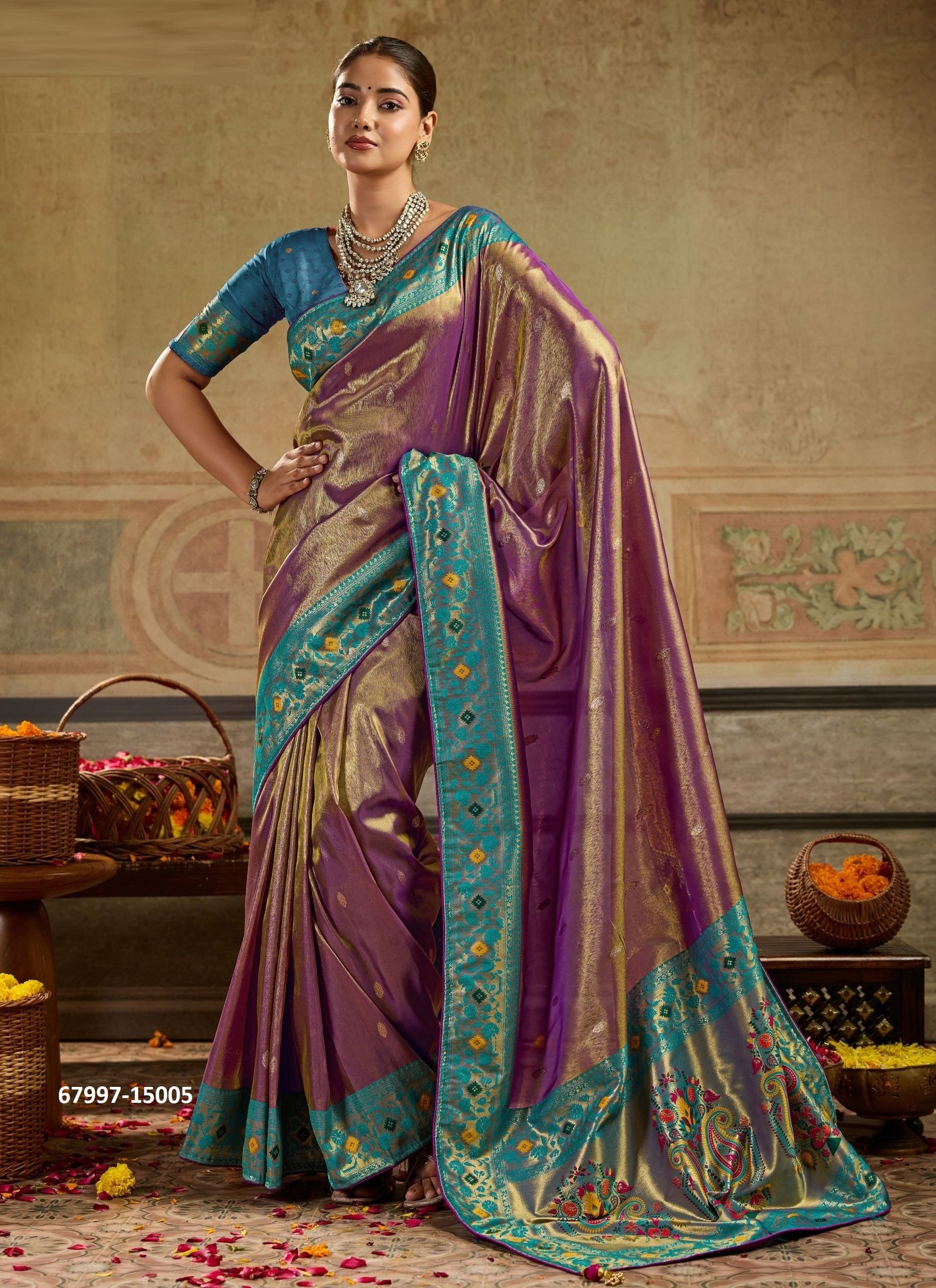 PAITHANI QUEEN - Catalog # 67997 (Set of 5 Sarees) PAITHANI QUEEN - Catalog # 67997 (Set of 5 Sarees)