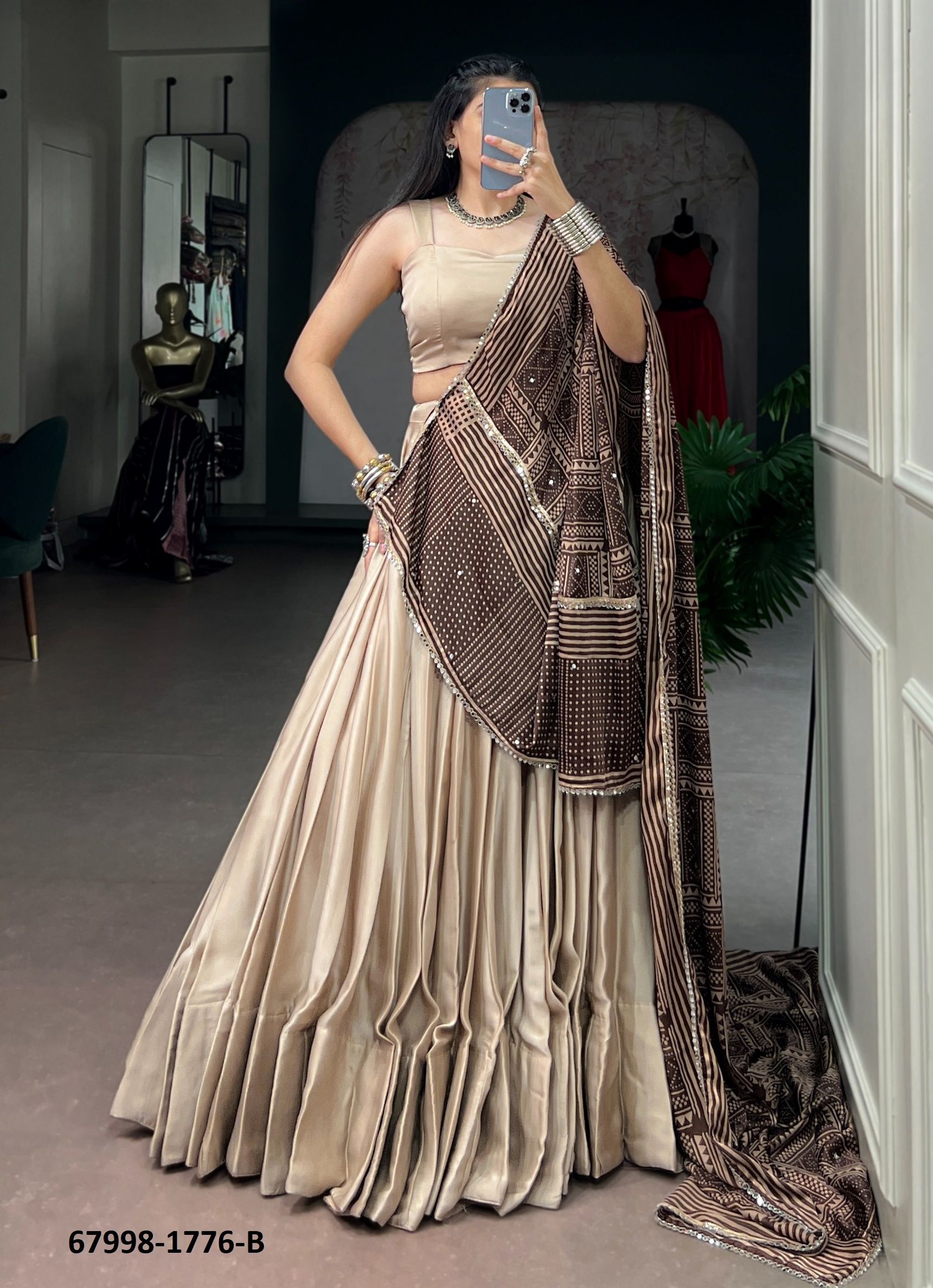 ROSHANI - Catalog # 67998 (Set of 3 Readymade Lehengas)