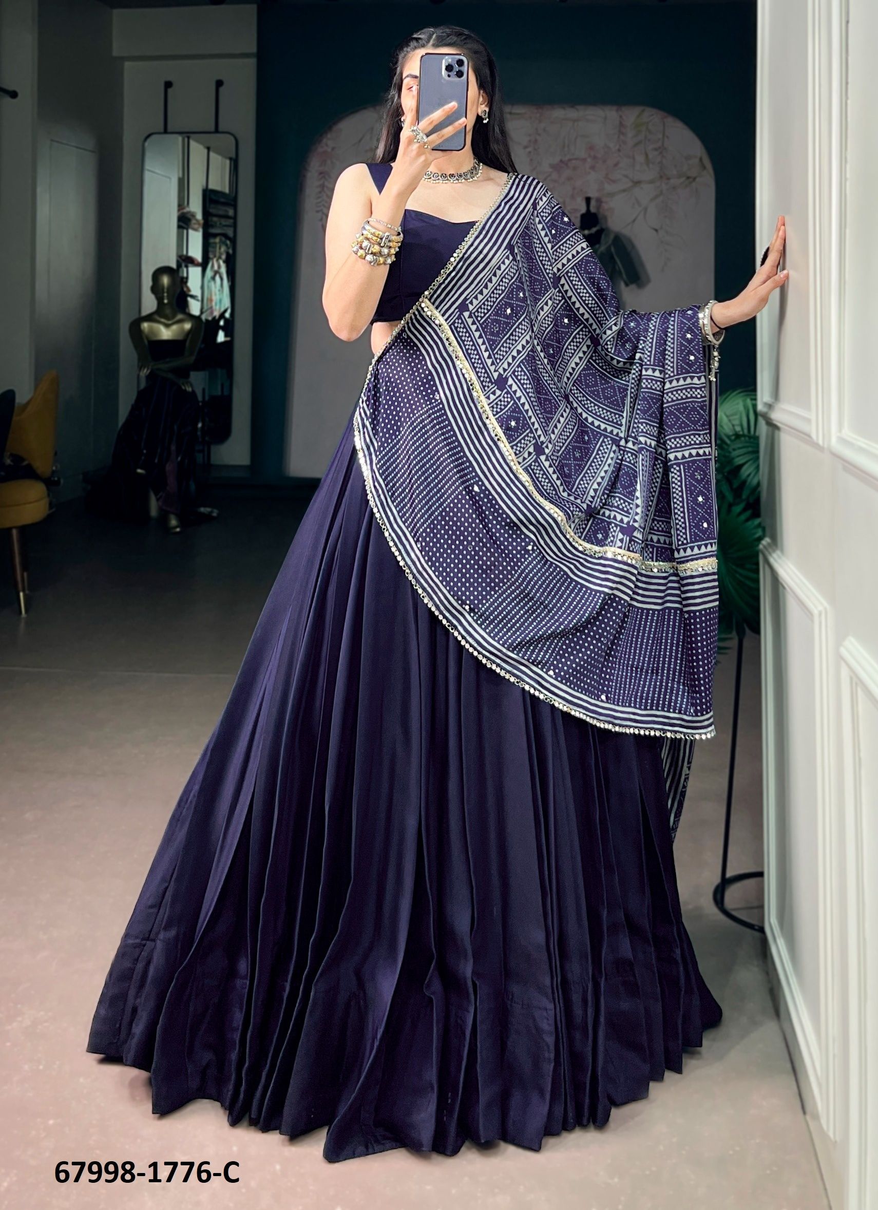 ROSHANI - Catalog # 67998 (Set of 3 Readymade Lehengas)