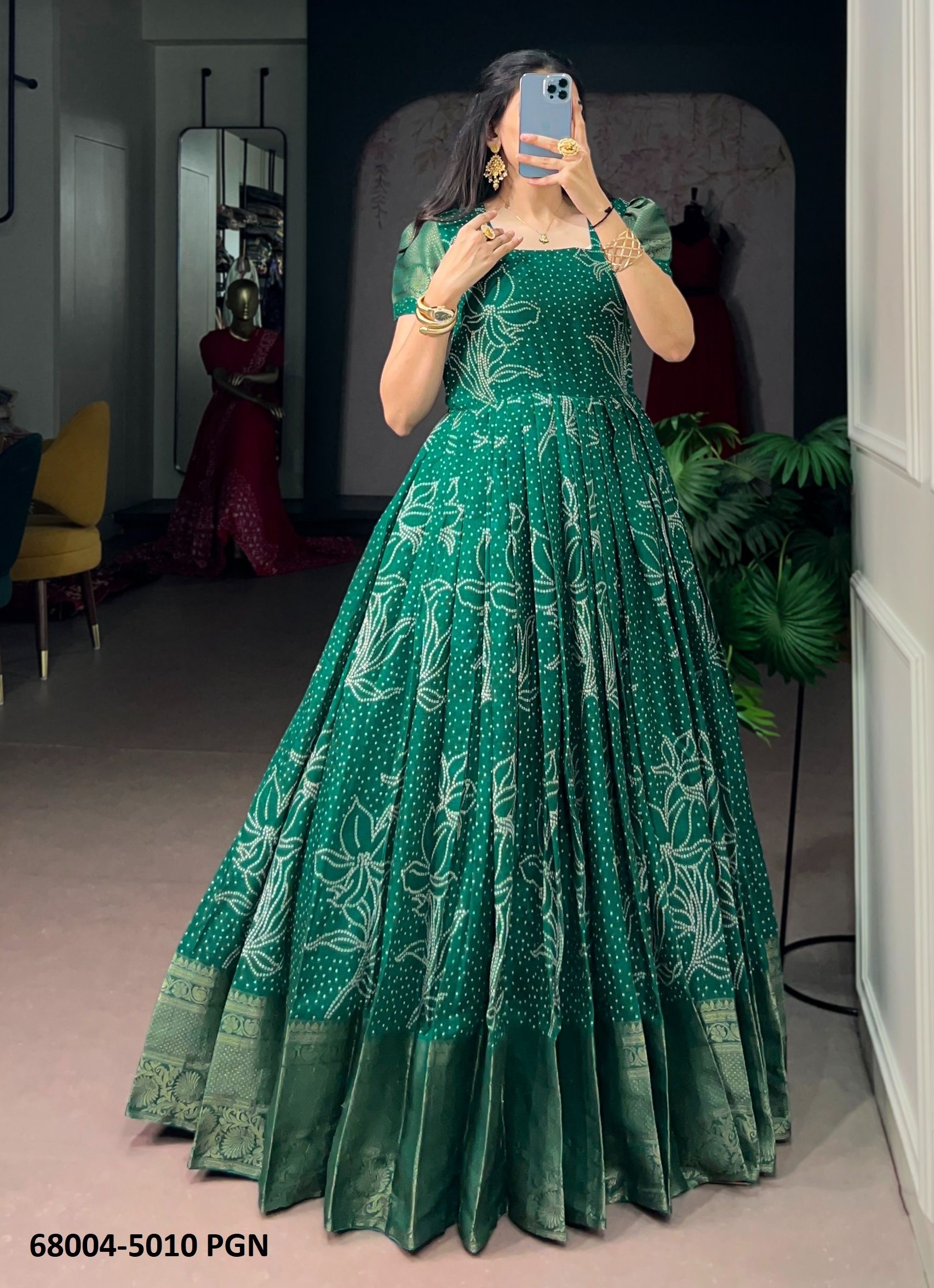 KOTA CHECKS - Catalog # 68004 (Set of 4 Readymade Gowns)