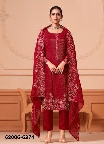 ZARII - Catalog # 68006 (Set of 6 Readymade Salwar Suits)