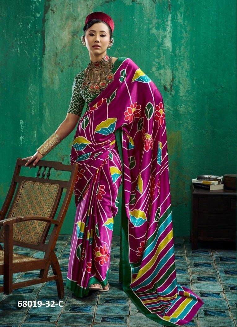 ANJANA AJRAKH - Catalog # 68019 (Set of 6 Sarees) ANJANA AJRAKH - Catalog # 68019 (Set of 6 Sarees)