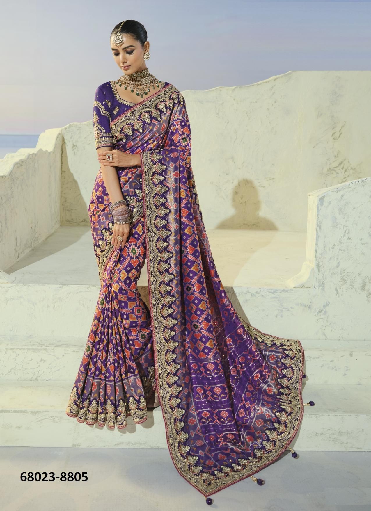 PATOLA HERITAGE - Catalog # 68023 (Set of 12 Sarees) PATOLA HERITAGE - Catalog # 68023 (Set of 12 Sarees)