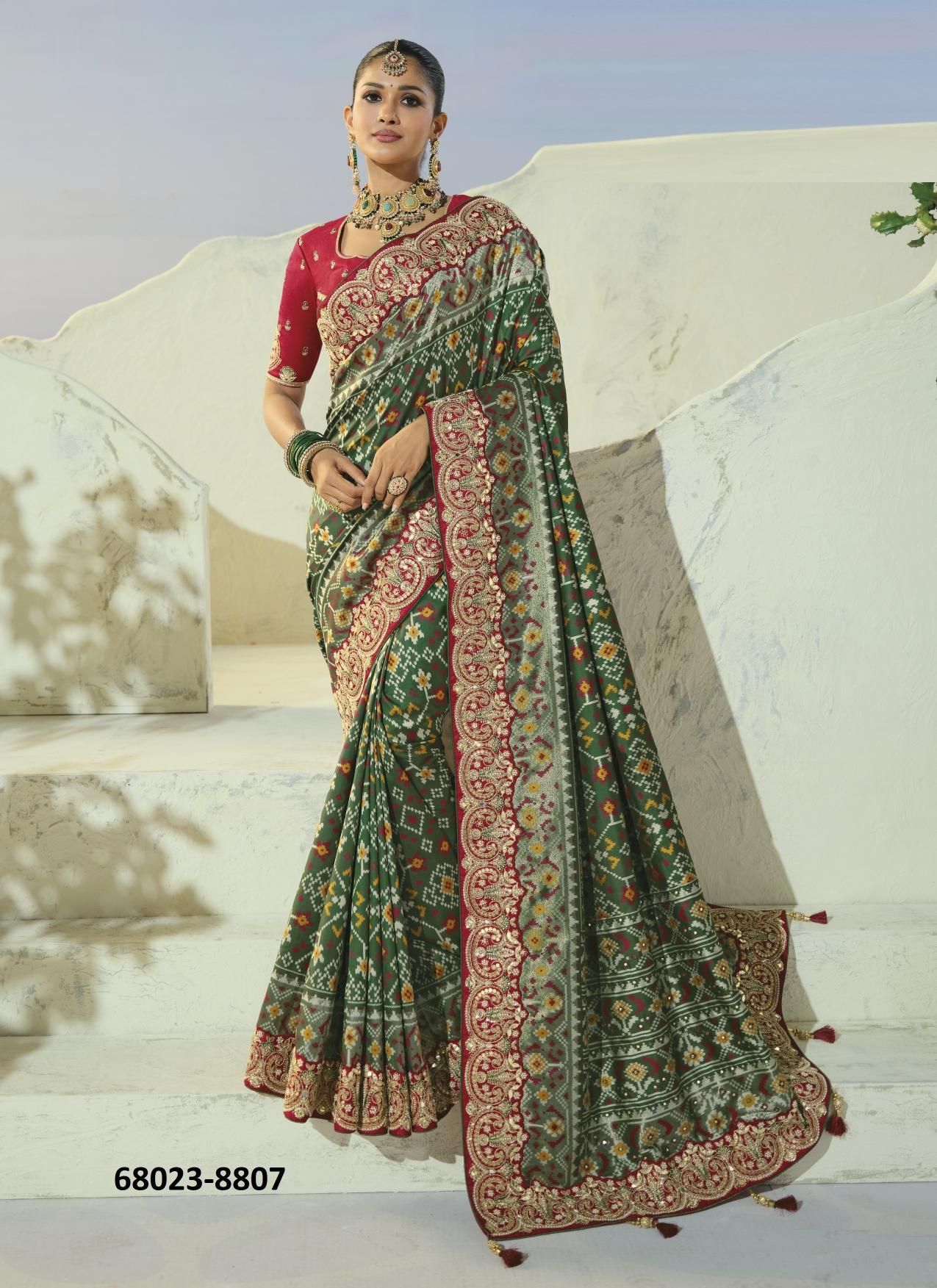 PATOLA HERITAGE - Catalog # 68023 (Set of 12 Sarees) PATOLA HERITAGE - Catalog # 68023 (Set of 12 Sarees)