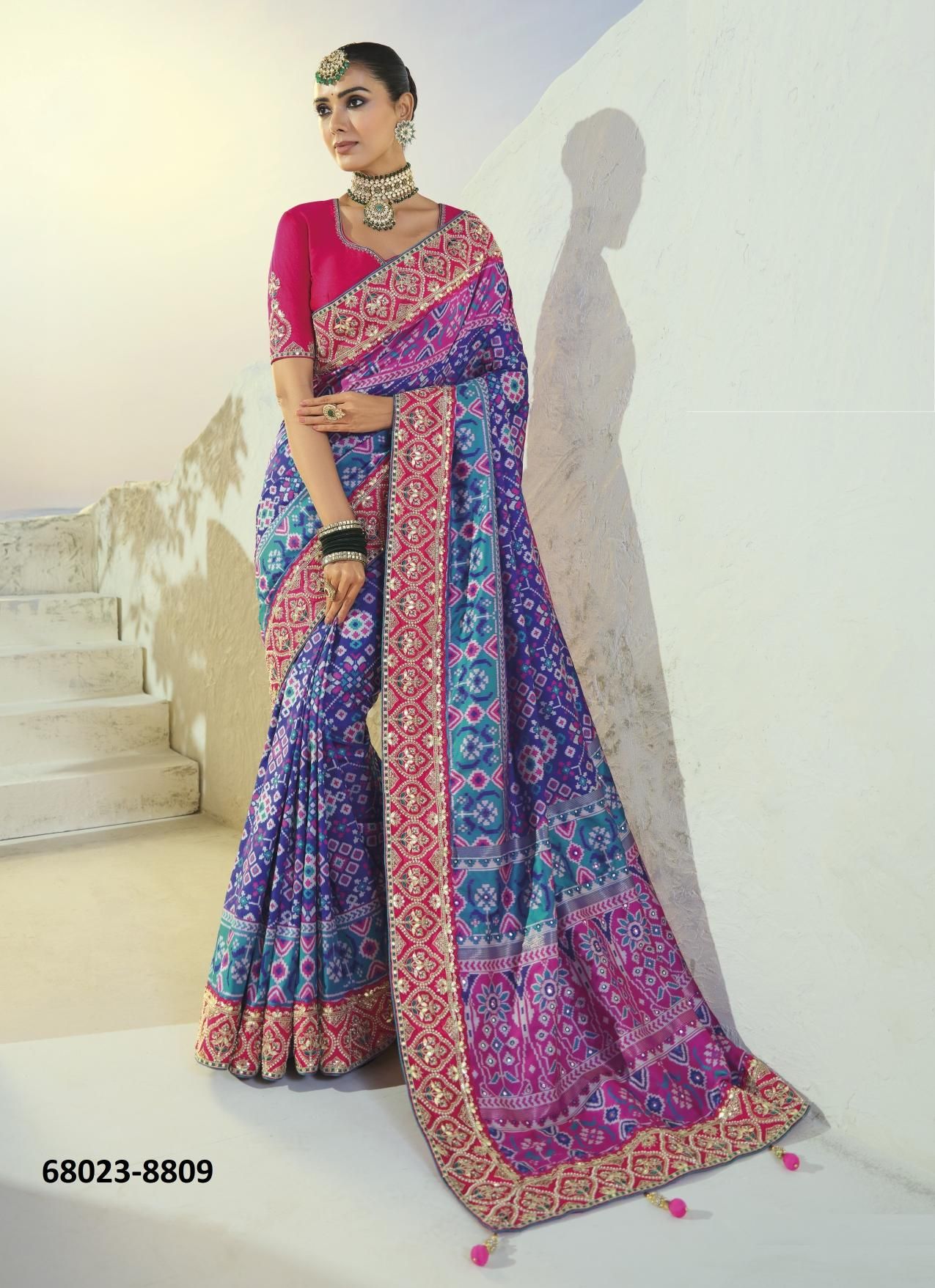 PATOLA HERITAGE - Catalog # 68023 (Set of 12 Sarees) PATOLA HERITAGE - Catalog # 68023 (Set of 12 Sarees)