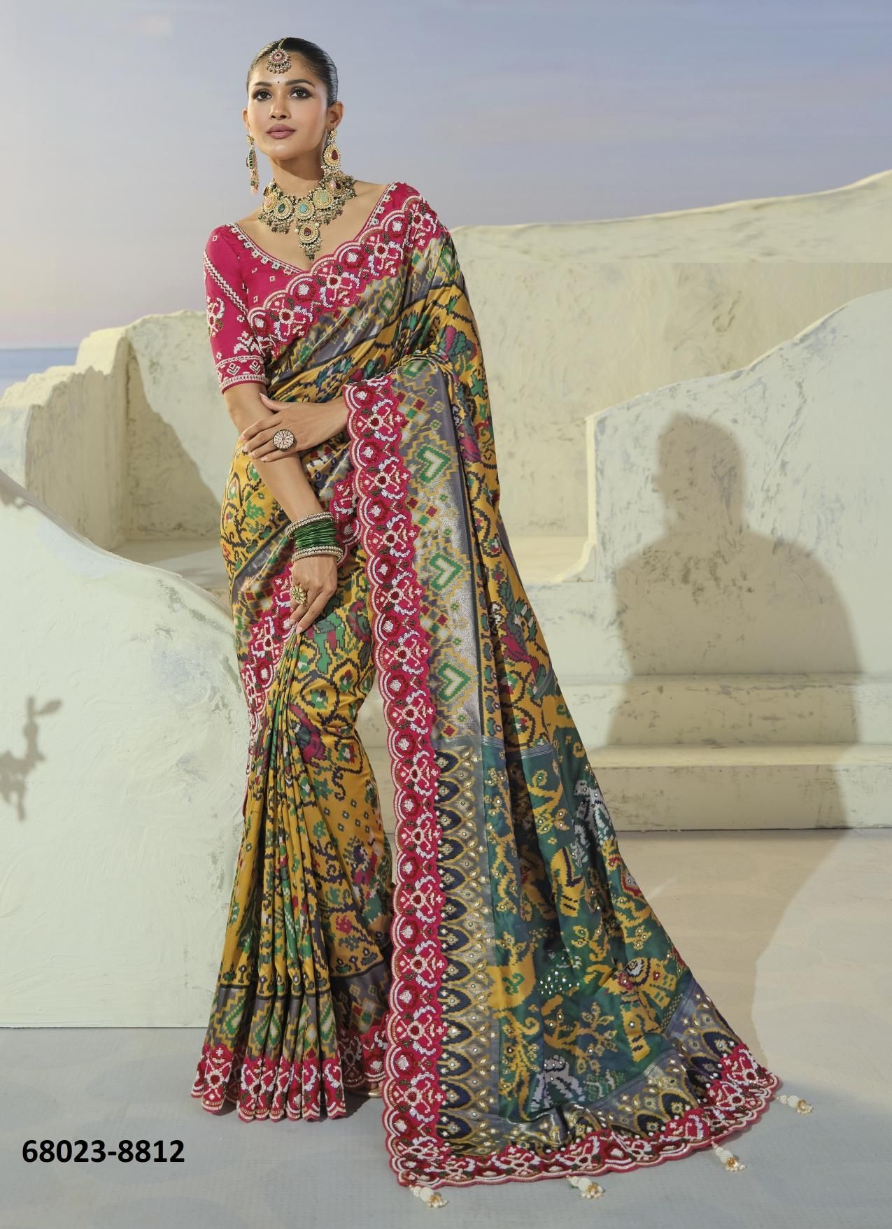 PATOLA HERITAGE - Catalog # 68023 (Set of 12 Sarees) PATOLA HERITAGE - Catalog # 68023 (Set of 12 Sarees)