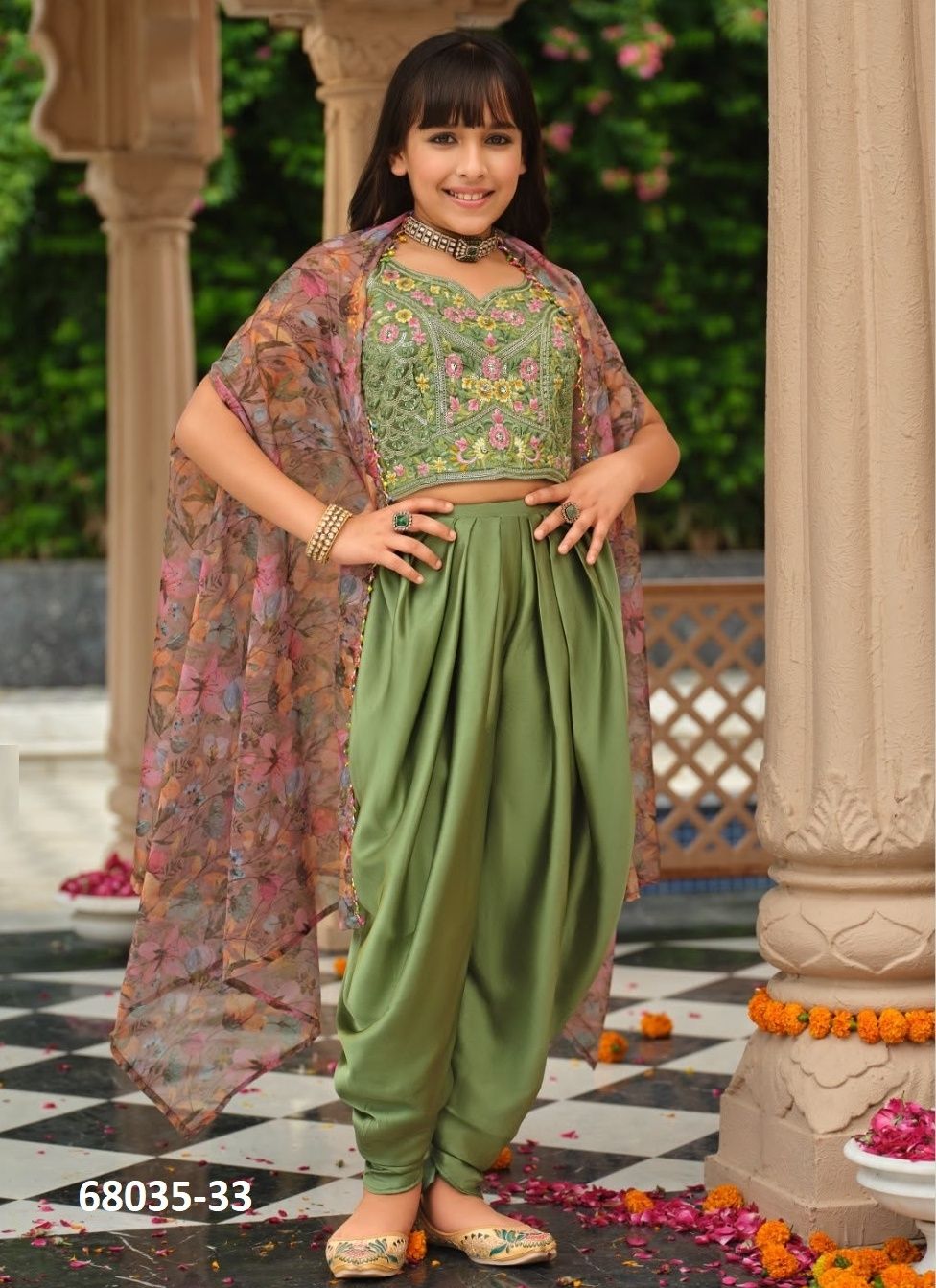 VAAMAN - KIDS - Catalog # 68035 (Set of 3 Readymade Salwar Suits)