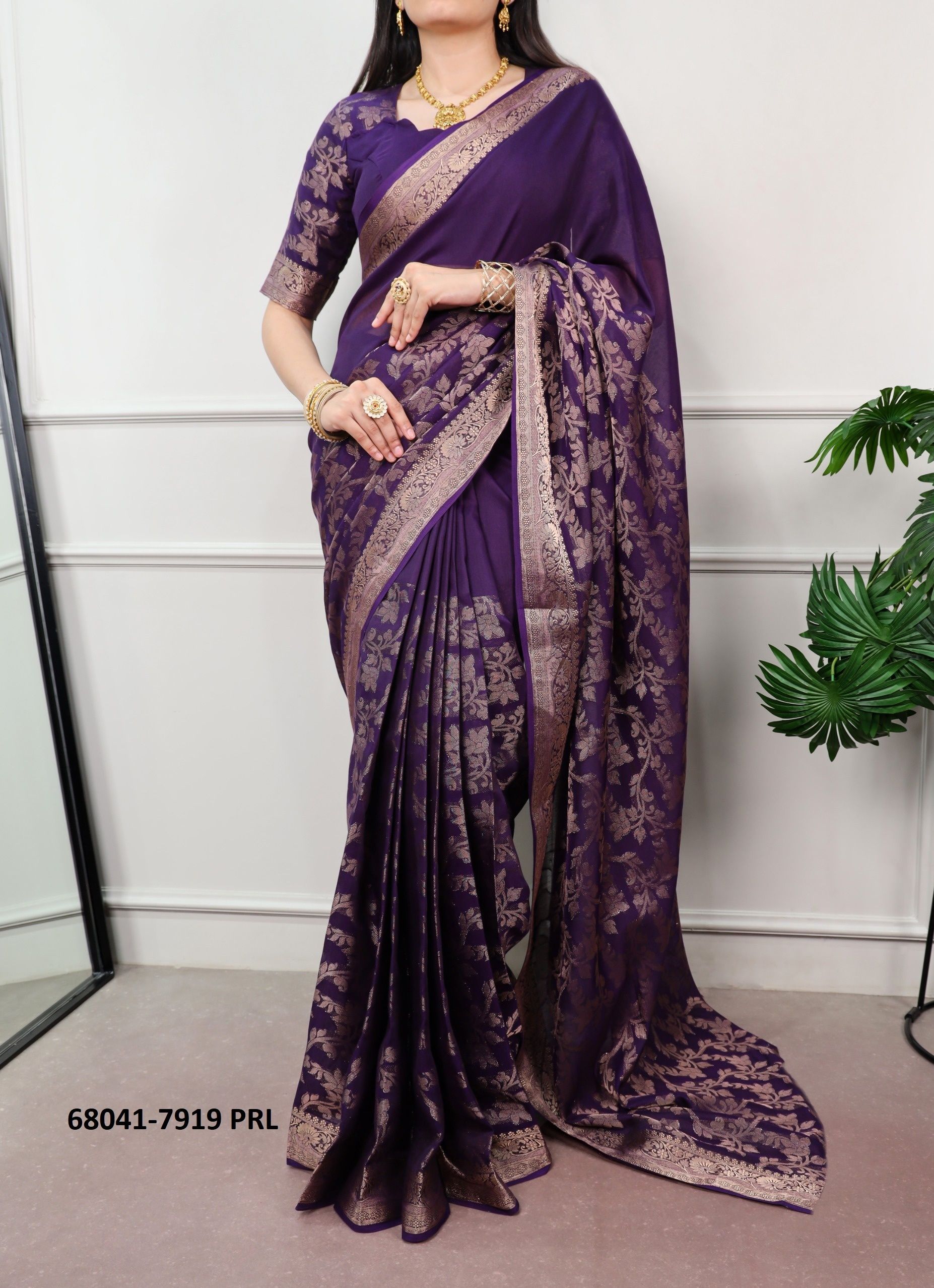 POLY COTTON - Catalog # 68041 (Set of 4 Sarees) POLY COTTON - Catalog # 68041 (Set of 4 Sarees)