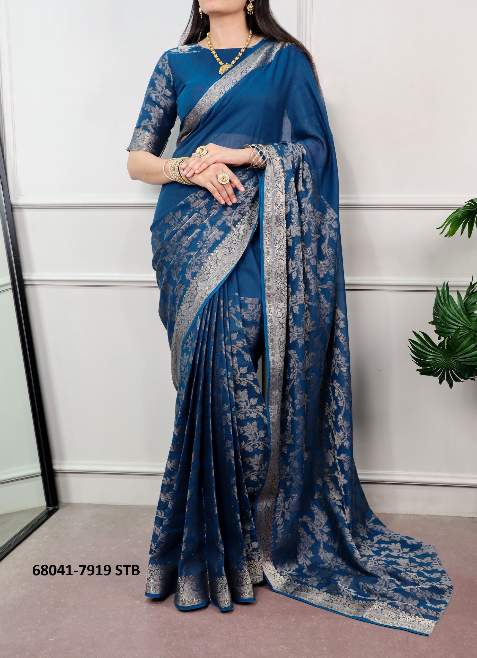 POLY COTTON - Catalog # 68041 (Set of 4 Sarees) POLY COTTON - Catalog # 68041 (Set of 4 Sarees)