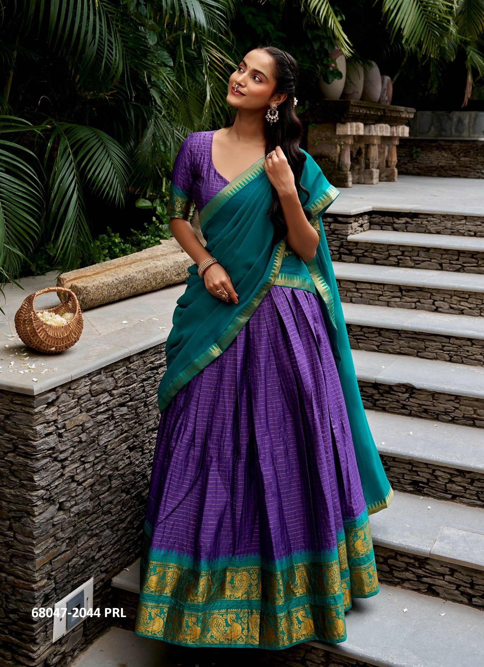 POLY COTTON SOUTH INDIAN STYLE - Catalog # 68047 (Set of 6 Semi-Stitched Lehengas) POLY COTTON SOUTH INDIAN STYLE - Catalog # 68047 (Set of 6 Semi-Stitched Lehengas)