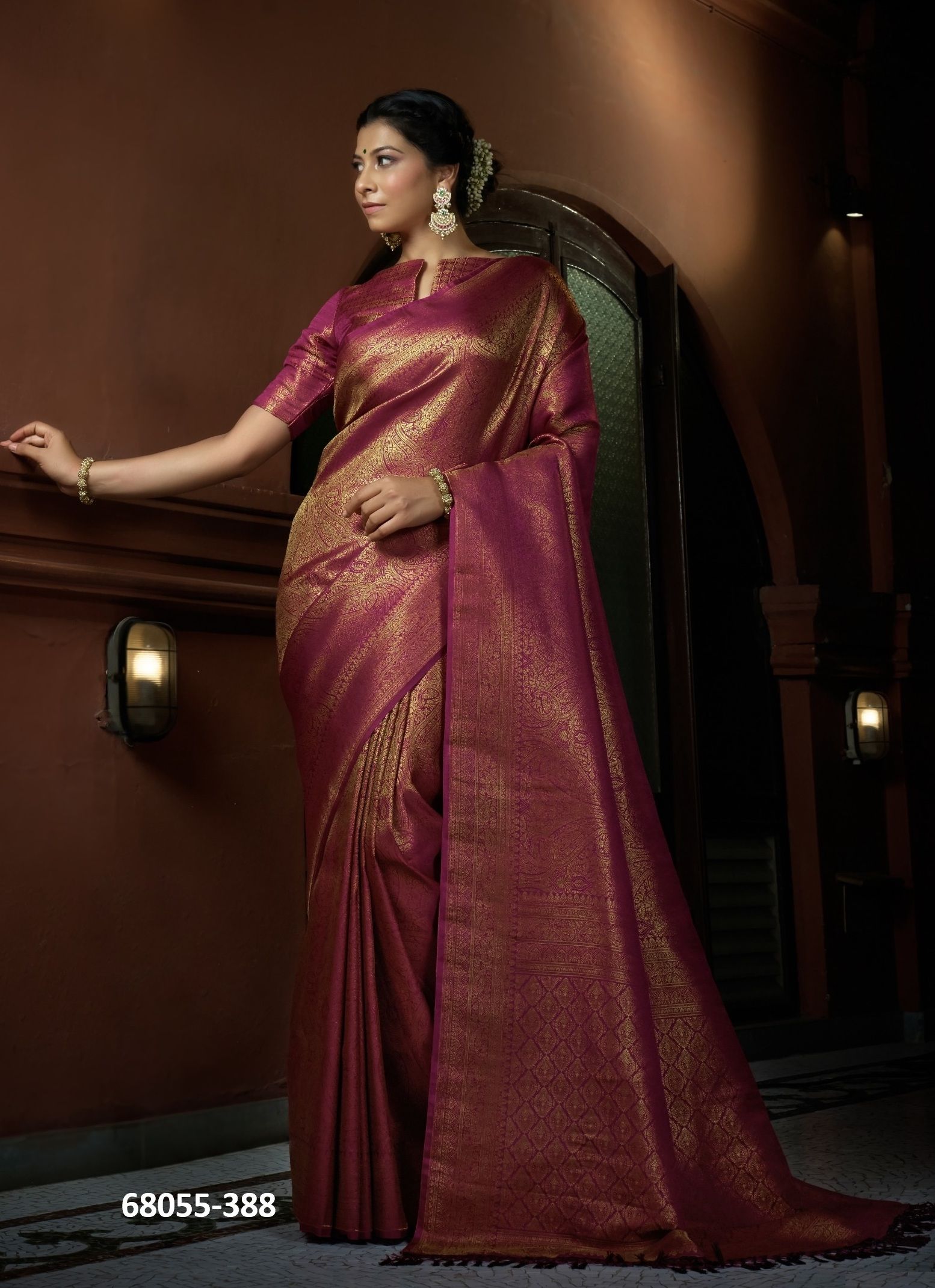 KANJIVARAM SOUTH INDIAN SILK - Catalog # 68055 (Set of 6 Sarees) KANJIVARAM SOUTH INDIAN SILK - Catalog # 68055 (Set of 6 Sarees)