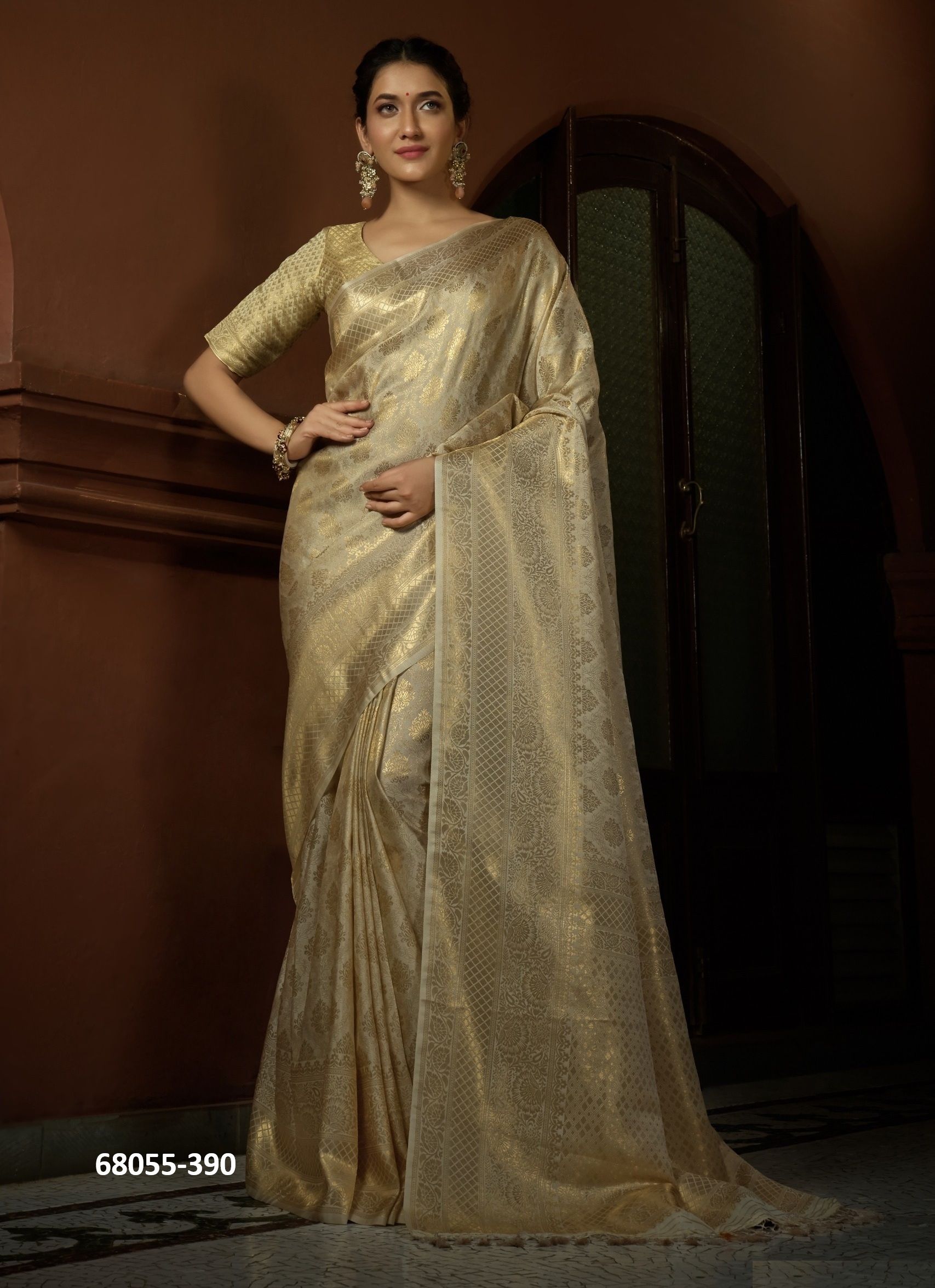 KANJIVARAM SOUTH INDIAN SILK - Catalog # 68055 (Set of 6 Sarees) KANJIVARAM SOUTH INDIAN SILK - Catalog # 68055 (Set of 6 Sarees)