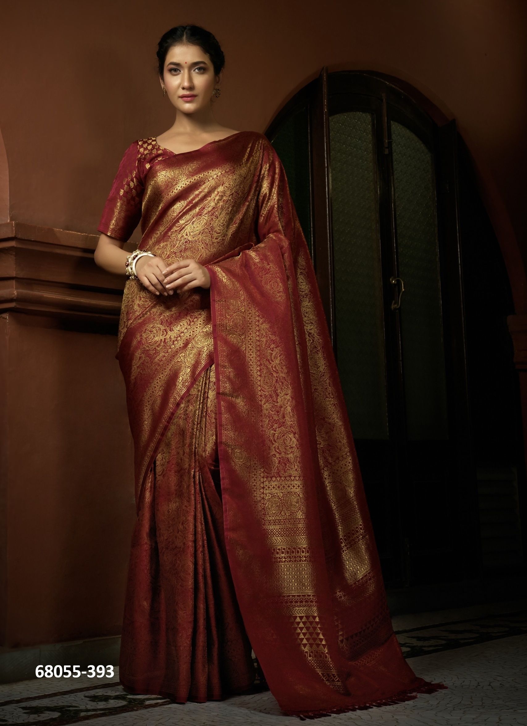 KANJIVARAM SOUTH INDIAN SILK - Catalog # 68055 (Set of 6 Sarees) KANJIVARAM SOUTH INDIAN SILK - Catalog # 68055 (Set of 6 Sarees)