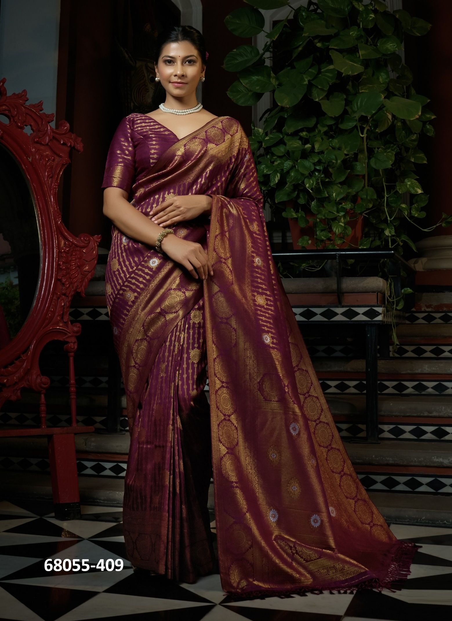 KANJIVARAM SOUTH INDIAN SILK - Catalog # 68055 (Set of 6 Sarees) KANJIVARAM SOUTH INDIAN SILK - Catalog # 68055 (Set of 6 Sarees)