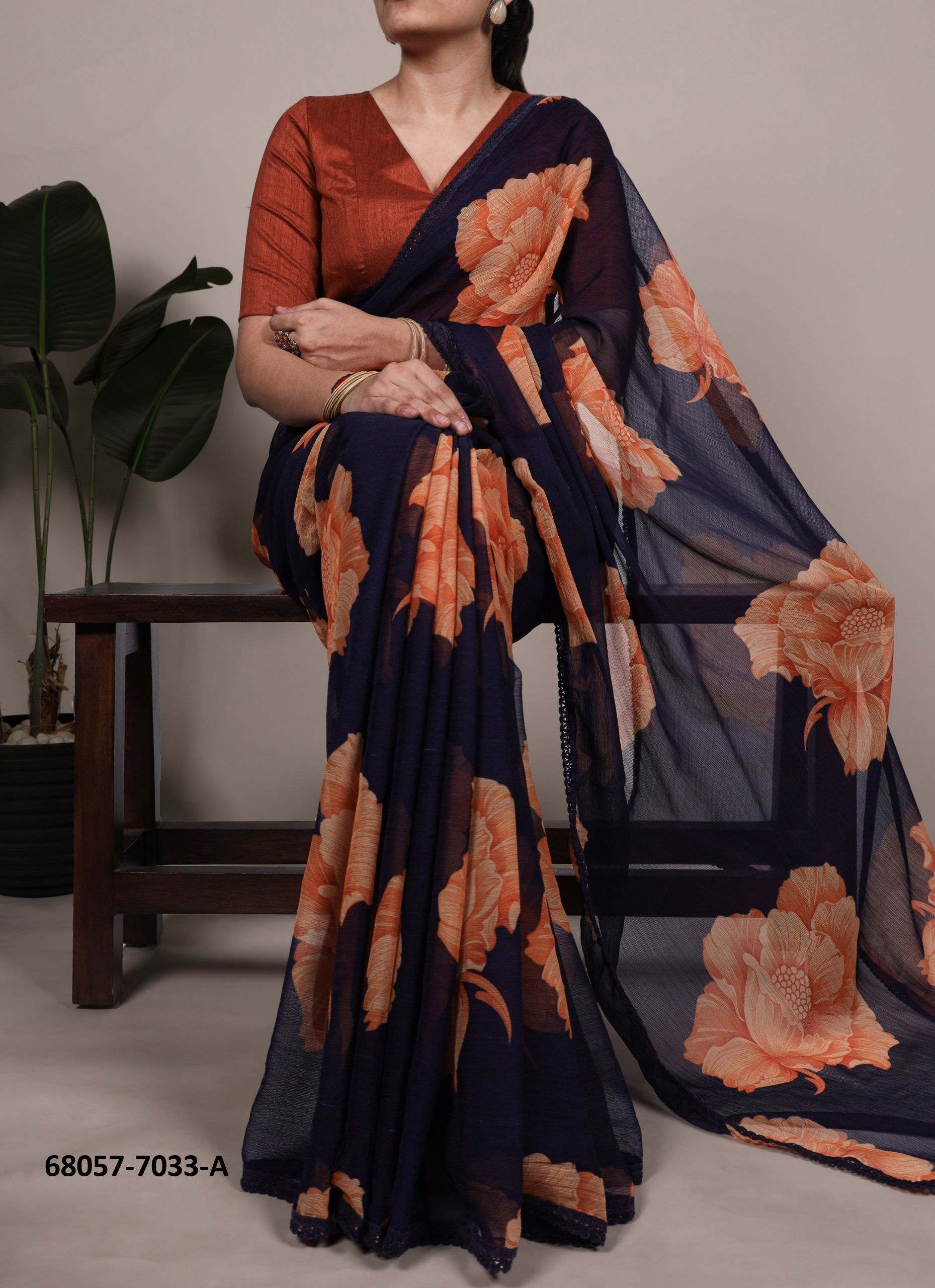 FLORA CHIFFON - Catalog # 68057 (Set of 2 Sarees) FLORA CHIFFON - Catalog # 68057 (Set of 2 Sarees)