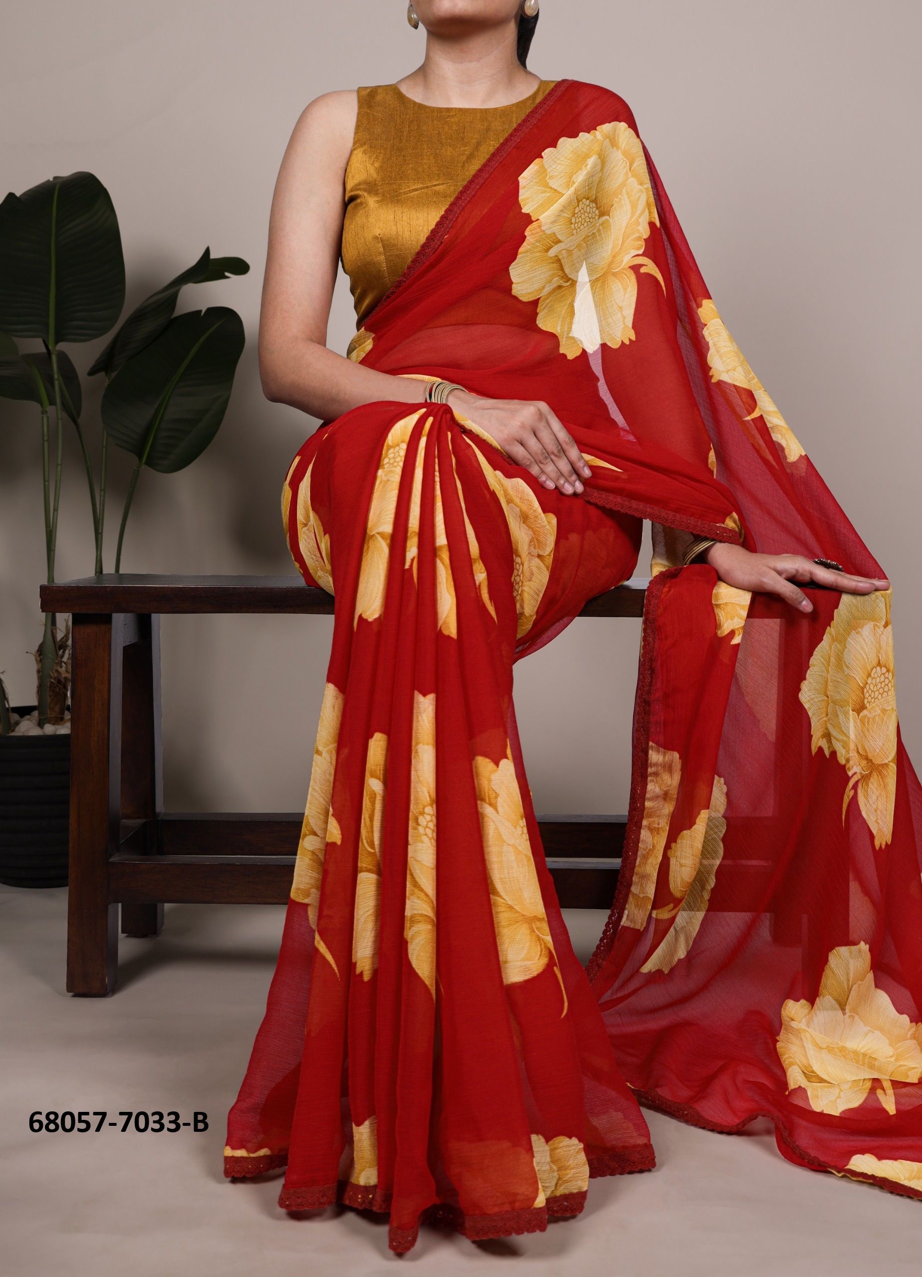 FLORA CHIFFON - Catalog # 68057 (Set of 2 Sarees) FLORA CHIFFON - Catalog # 68057 (Set of 2 Sarees)