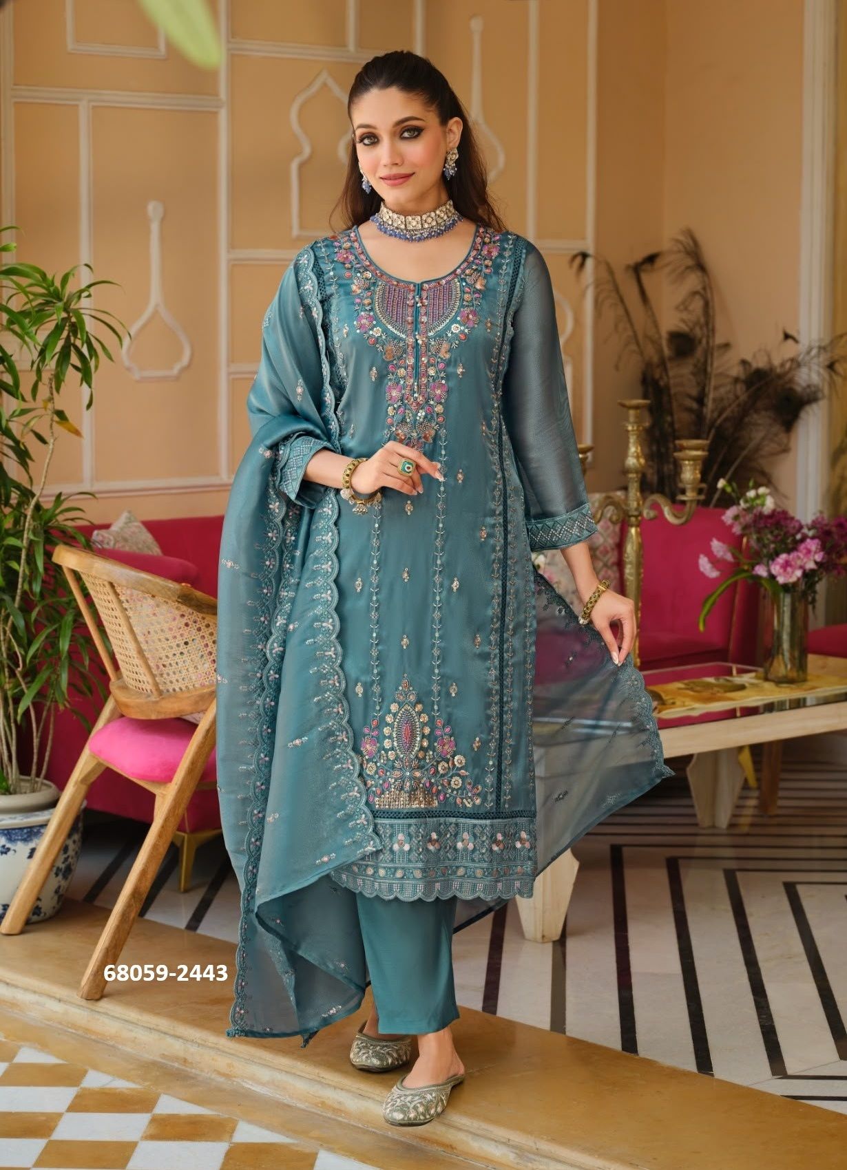 AARNAV - Catalog # 68059 (Set of 3 Readymade Salwar Suits) AARNAV - Catalog # 68059 (Set of 3 Readymade Salwar Suits)