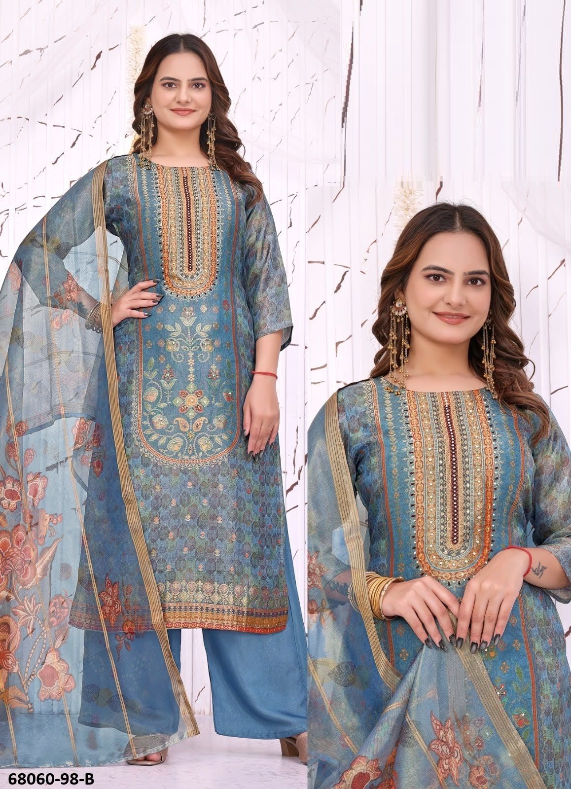 POSTER 98 - Catalog # 68060 (Set of 4 SIZE-SETS [Readymade Salwar Suits])