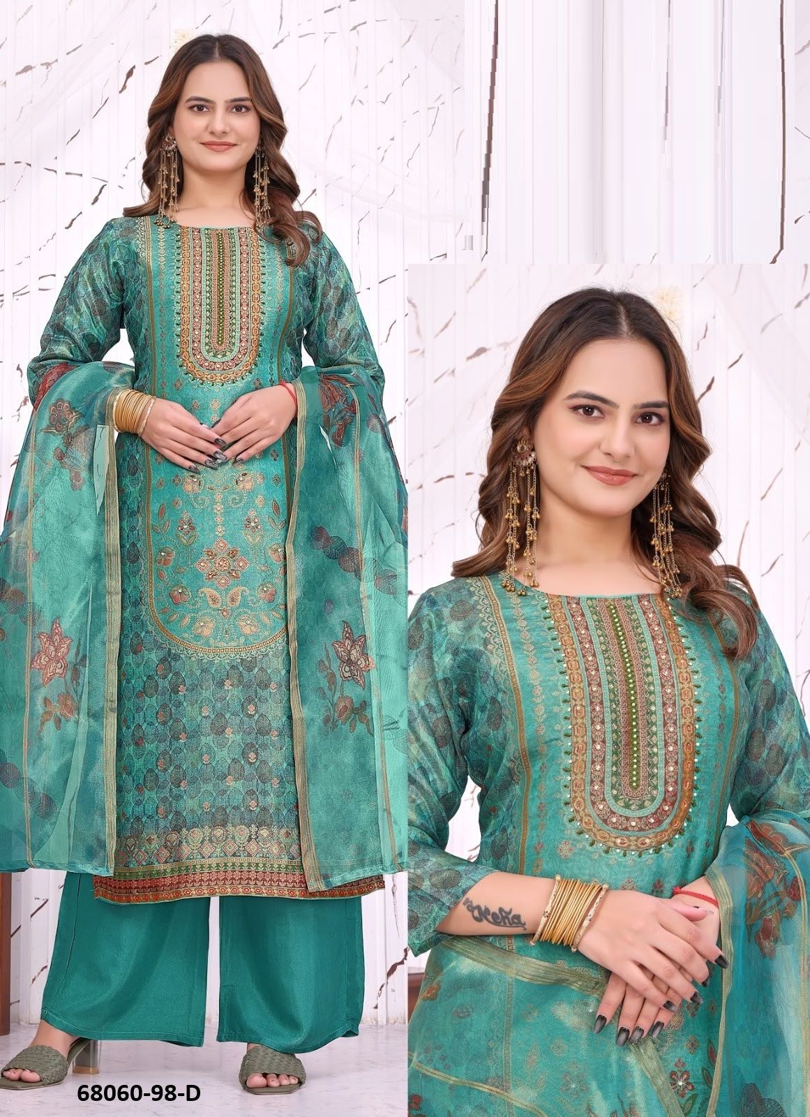 POSTER 98 - Catalog # 68060 (Set of 4 SIZE-SETS [Readymade Salwar Suits])
