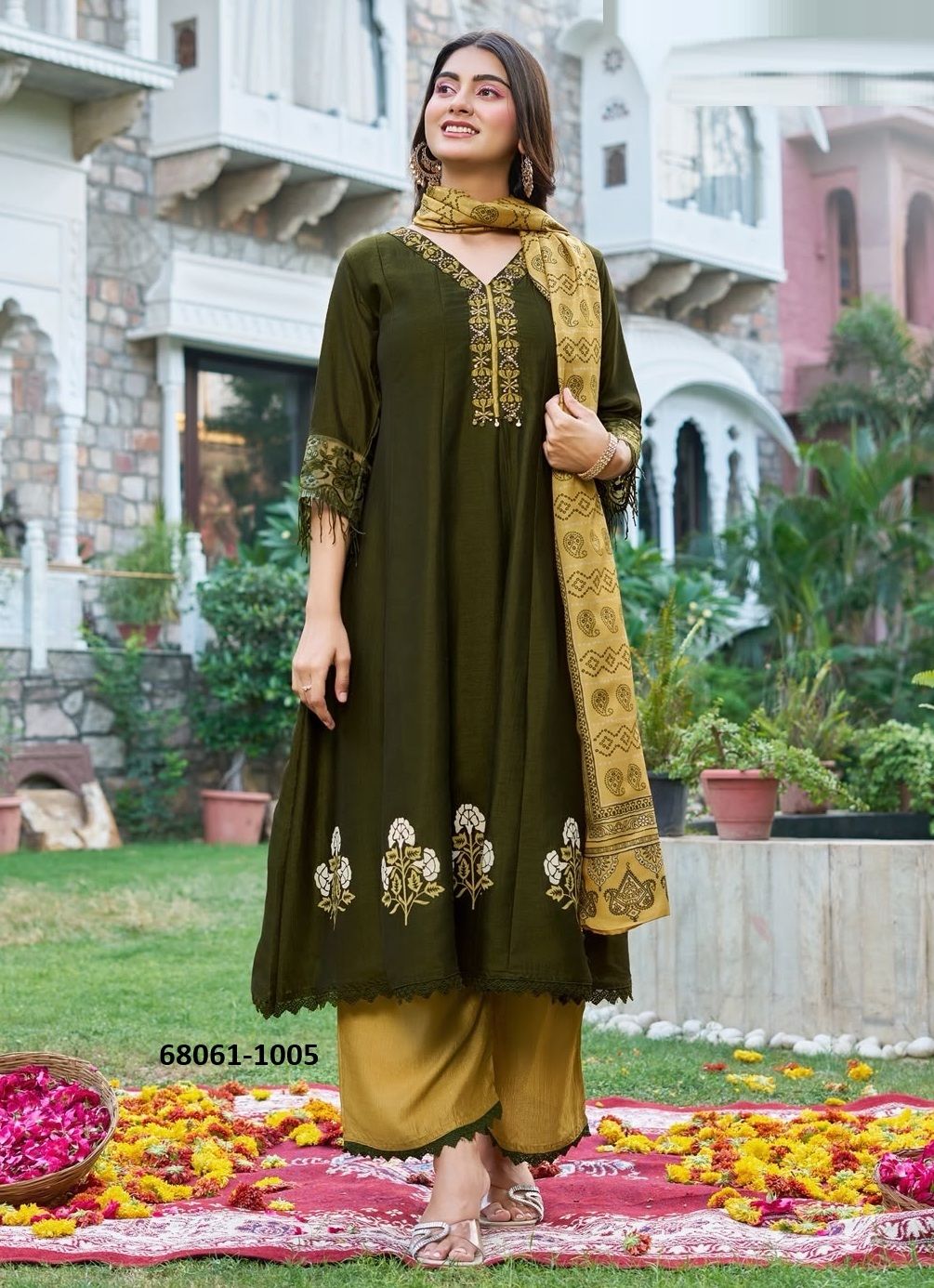 BARSAAT - Catalog # 68061 (Set of 4 Readymade Salwar Suits) BARSAAT - Catalog # 68061 (Set of 4 Readymade Salwar Suits)