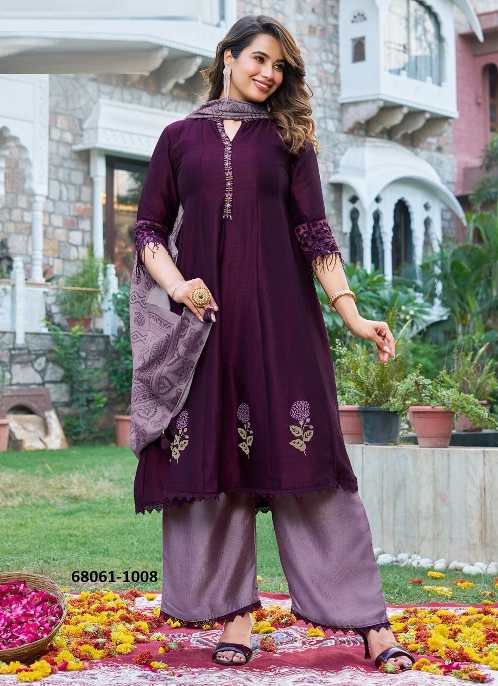 BARSAAT - Catalog # 68061 (Set of 4 Readymade Salwar Suits) BARSAAT - Catalog # 68061 (Set of 4 Readymade Salwar Suits)