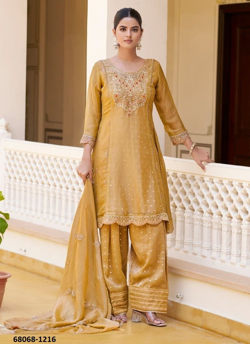 SHRIKHAND - Catalog # 68068 (Set of 4 SIZE-SETS [Readymade Salwar Suits])