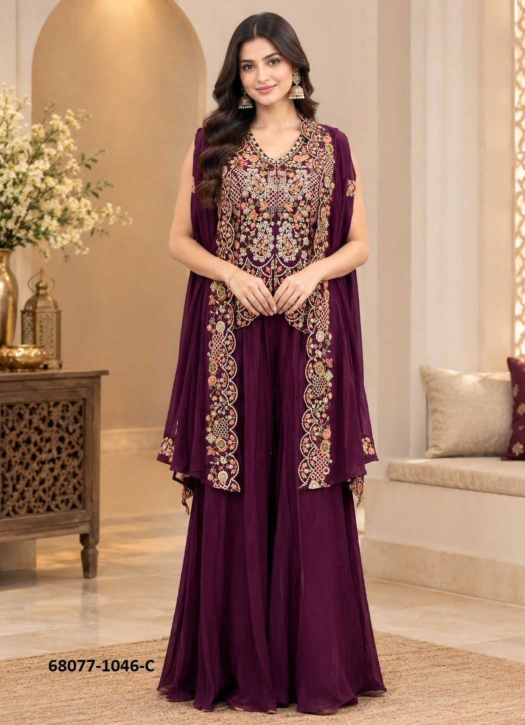 DELI BELLY - Catalog # 68077 (Set of 4 Indo-Western Outfits) DELI BELLY - Catalog # 68077 (Set of 4 Indo-Western Outfits)