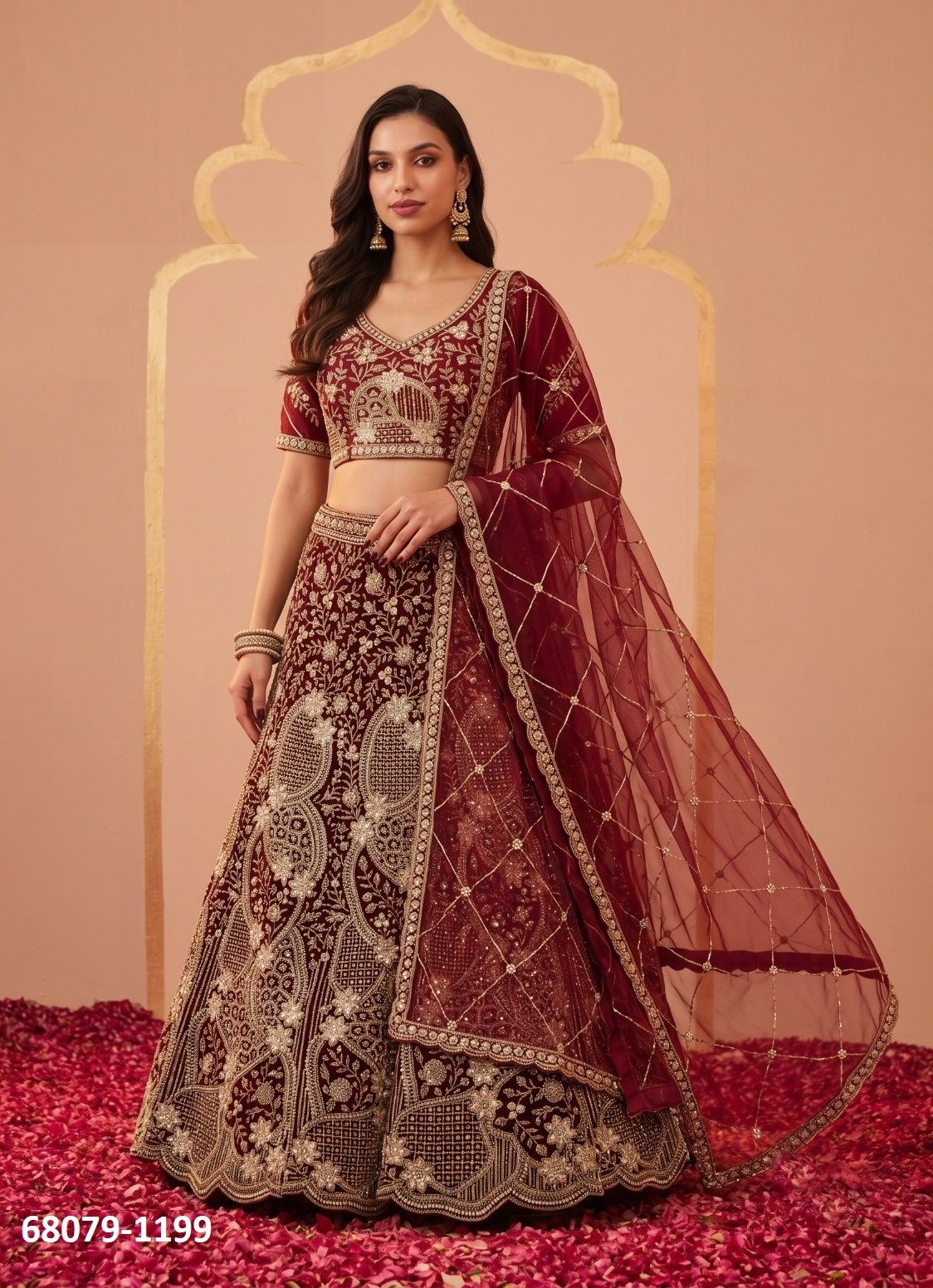 MEMORY - Catalog # 68079 (Set of 6 Semi-Stitched Lehengas) MEMORY - Catalog # 68079 (Set of 6 Semi-Stitched Lehengas)
