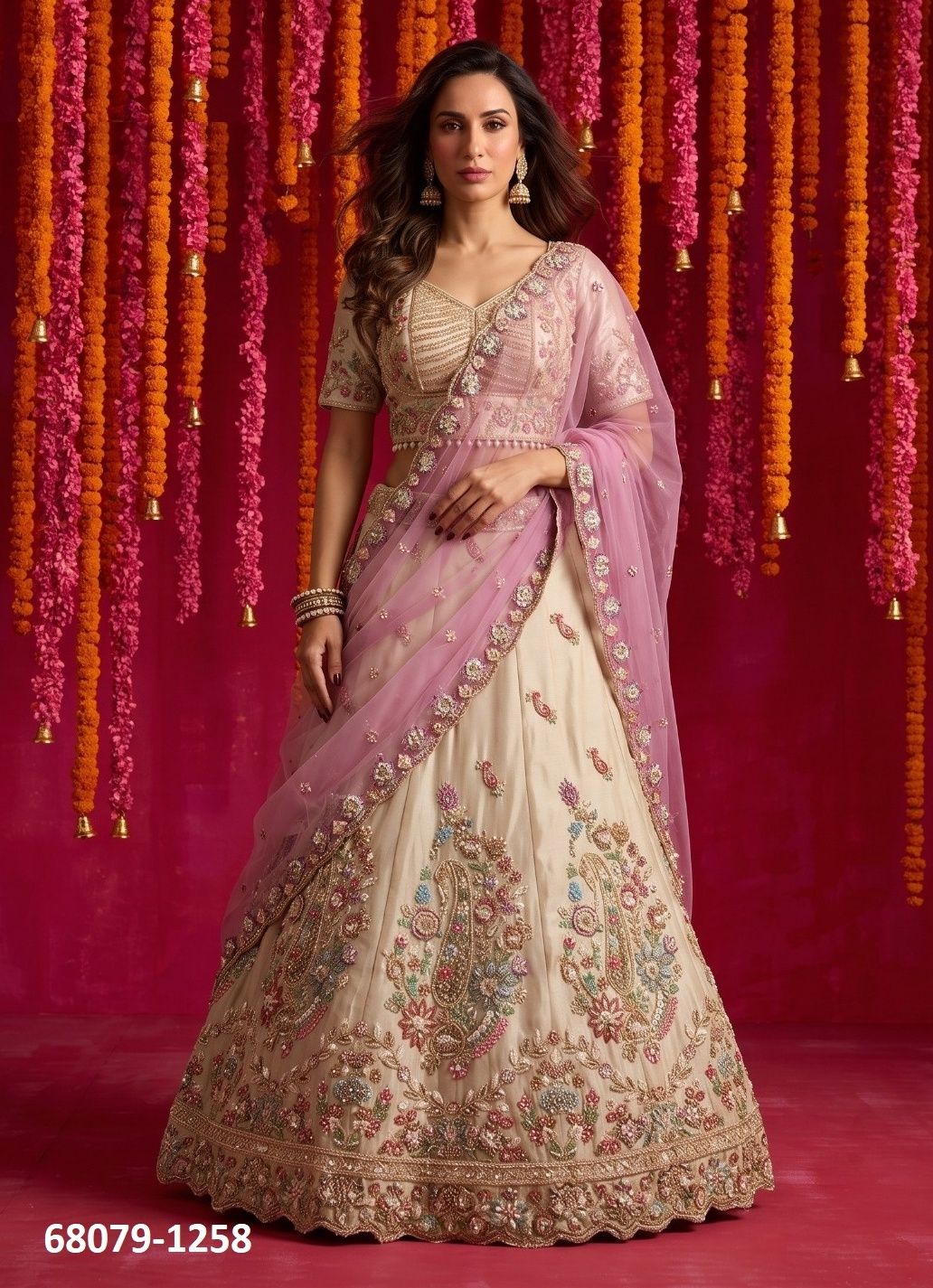 MEMORY - Catalog # 68079 (Set of 6 Semi-Stitched Lehengas) MEMORY - Catalog # 68079 (Set of 6 Semi-Stitched Lehengas)