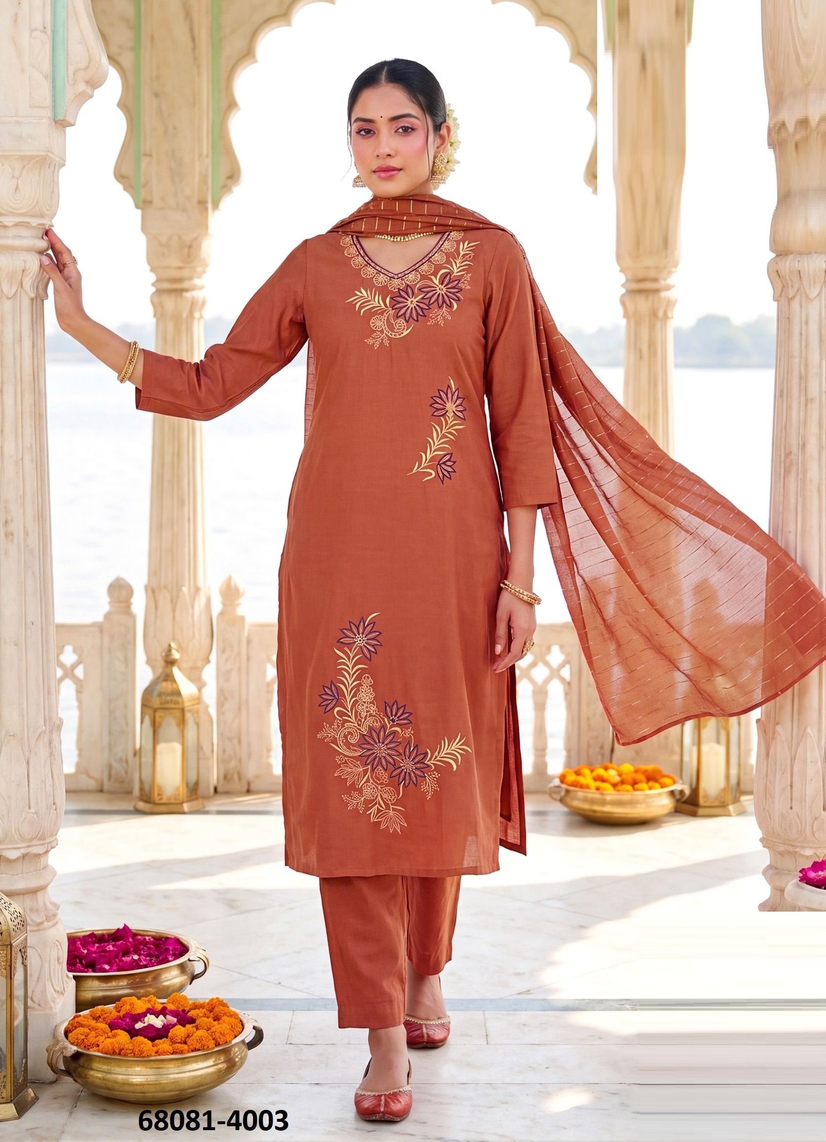 RAAHI 4 - Catalog # 68081 (Set of 6 Readymade Salwar Suits) RAAHI 4 - Catalog # 68081 (Set of 6 Readymade Salwar Suits)